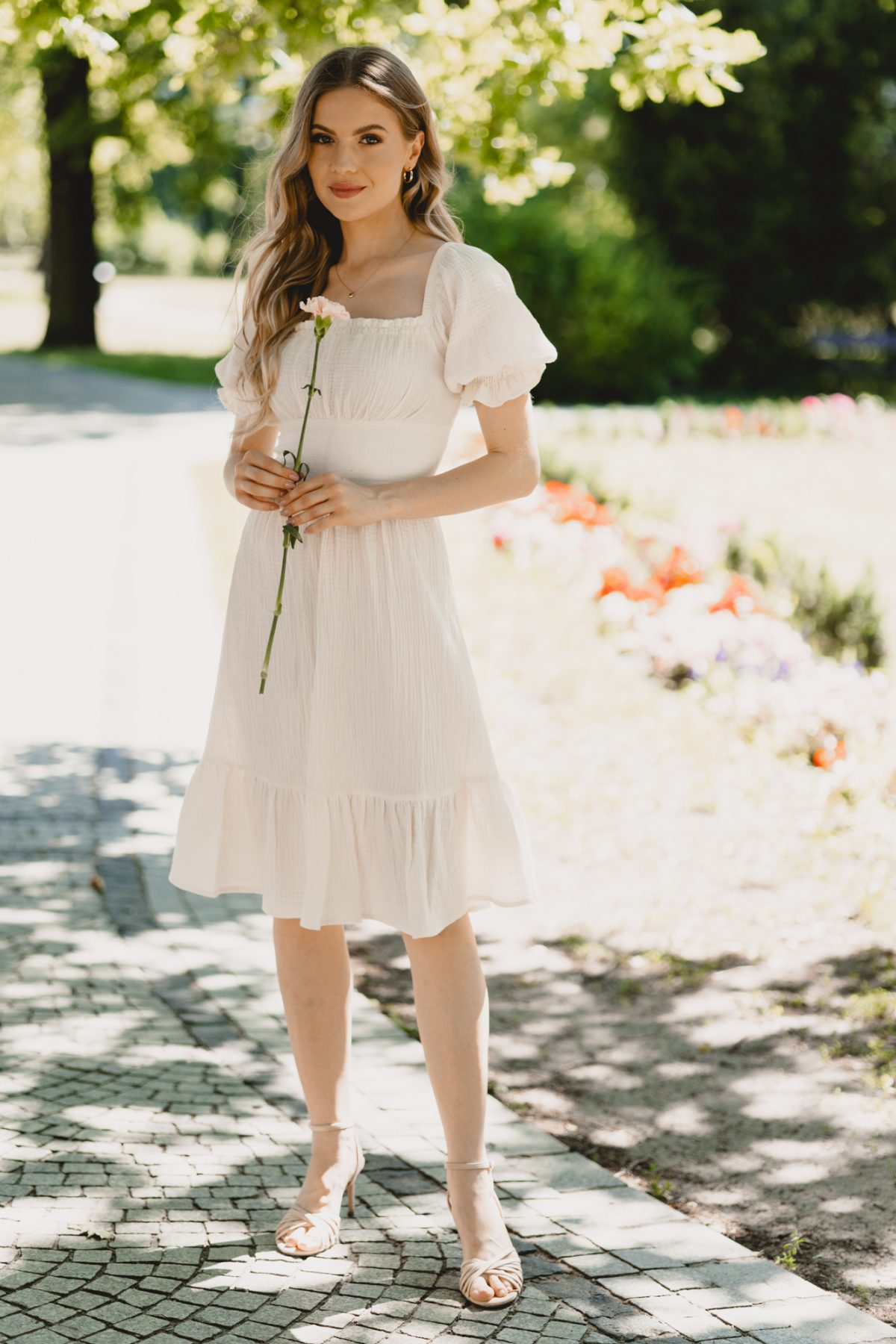 Sukienka Liliana Muślinowa Cream