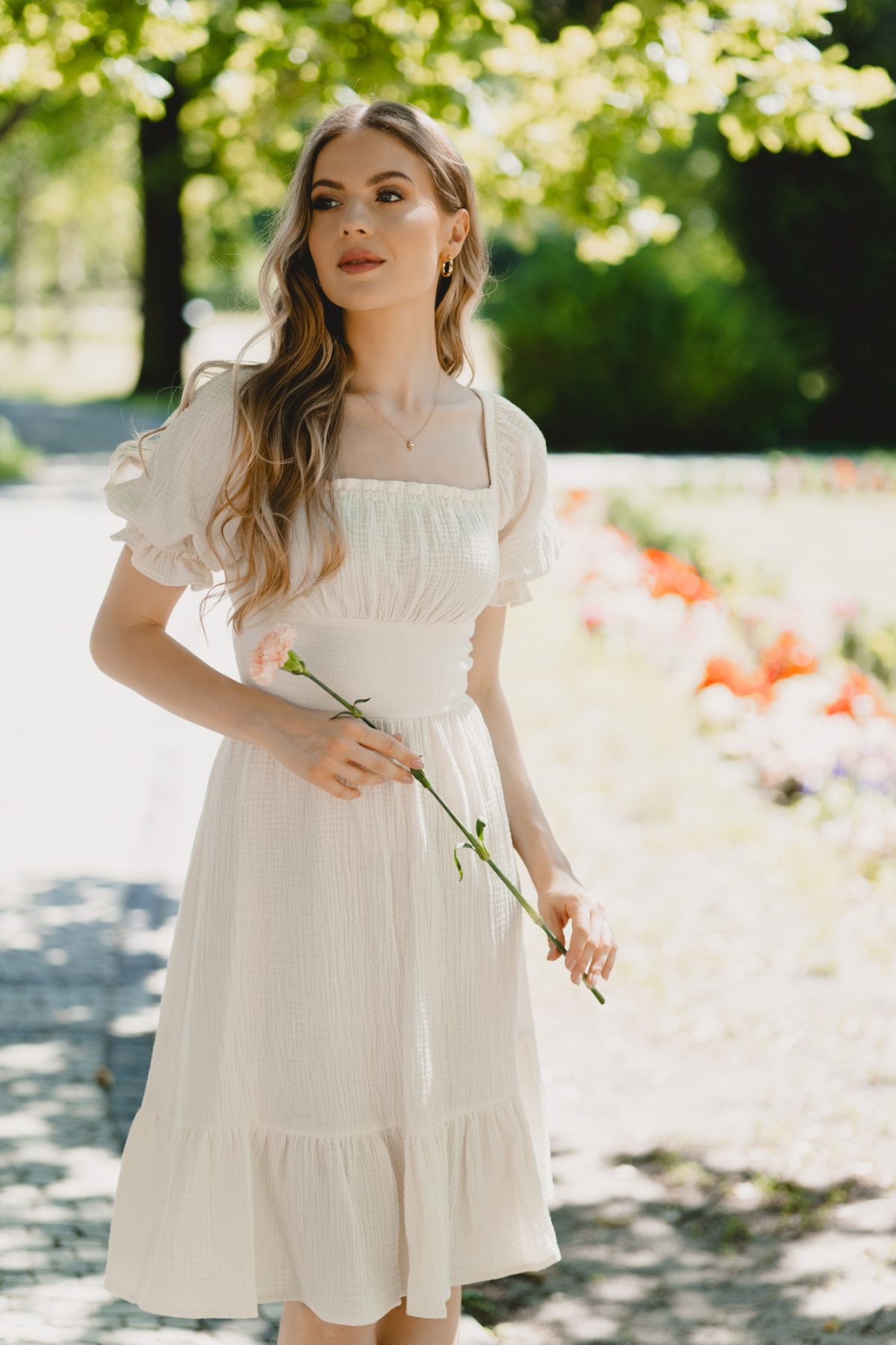 Sukienka Liliana Muślinowa Cream
