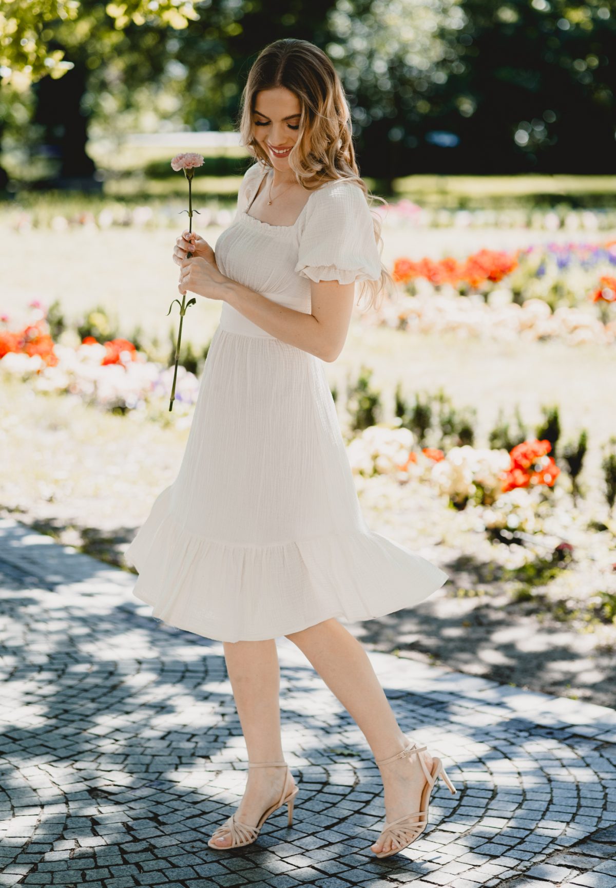 Sukienka Liliana Muślinowa Cream
