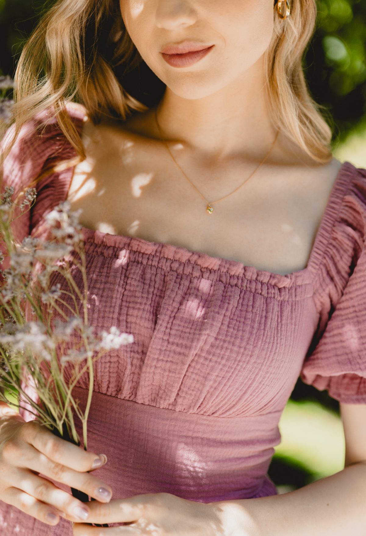 Sukienka Liliana Muślinowa Dusty Rose
