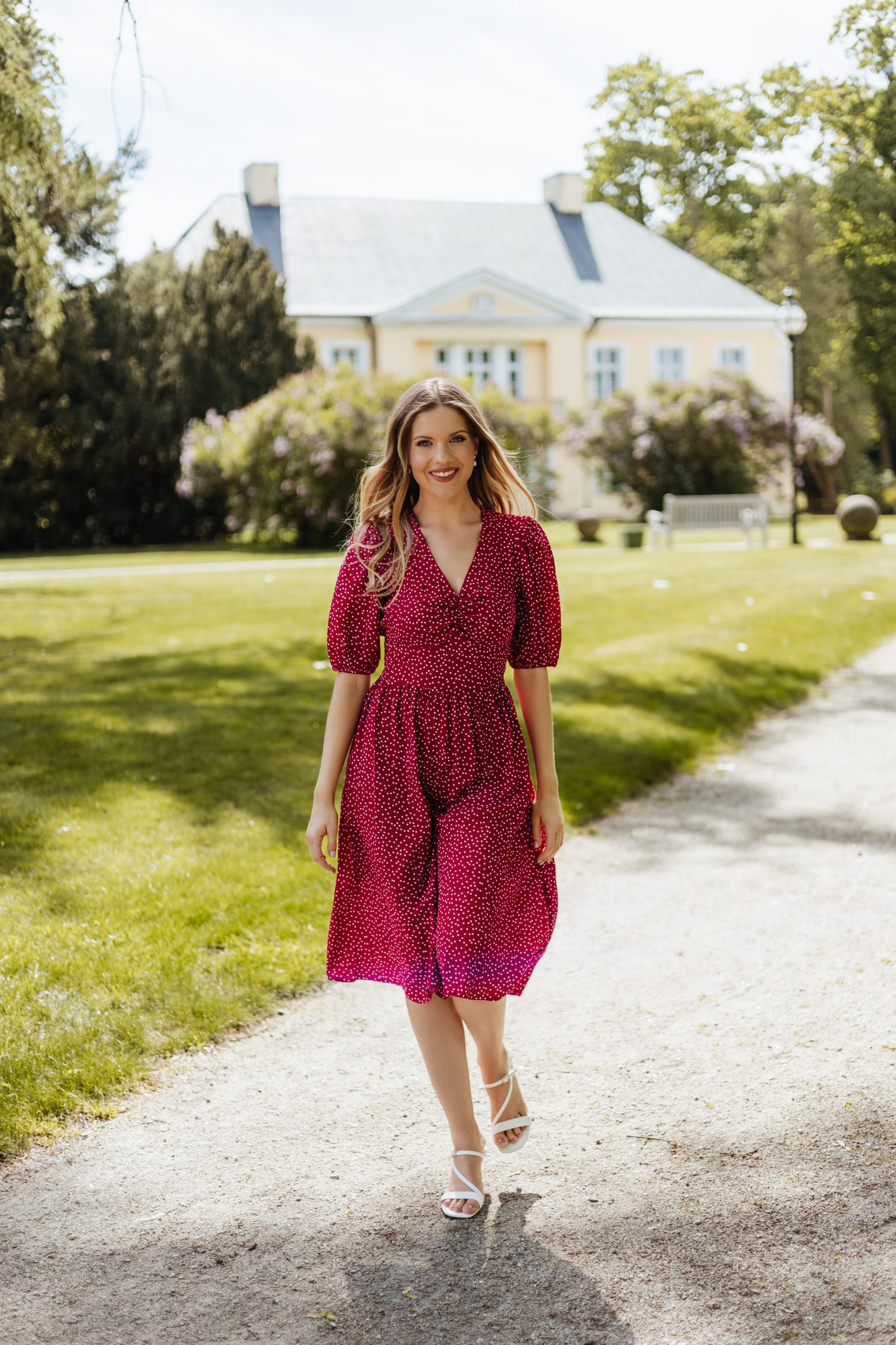 Aline wiśniowa w groszki - obrazek 6