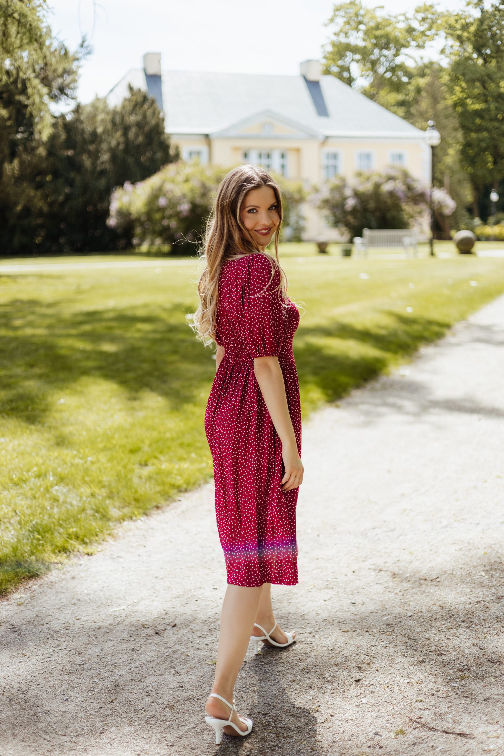 Aline wiśniowa w groszki - obrazek 7