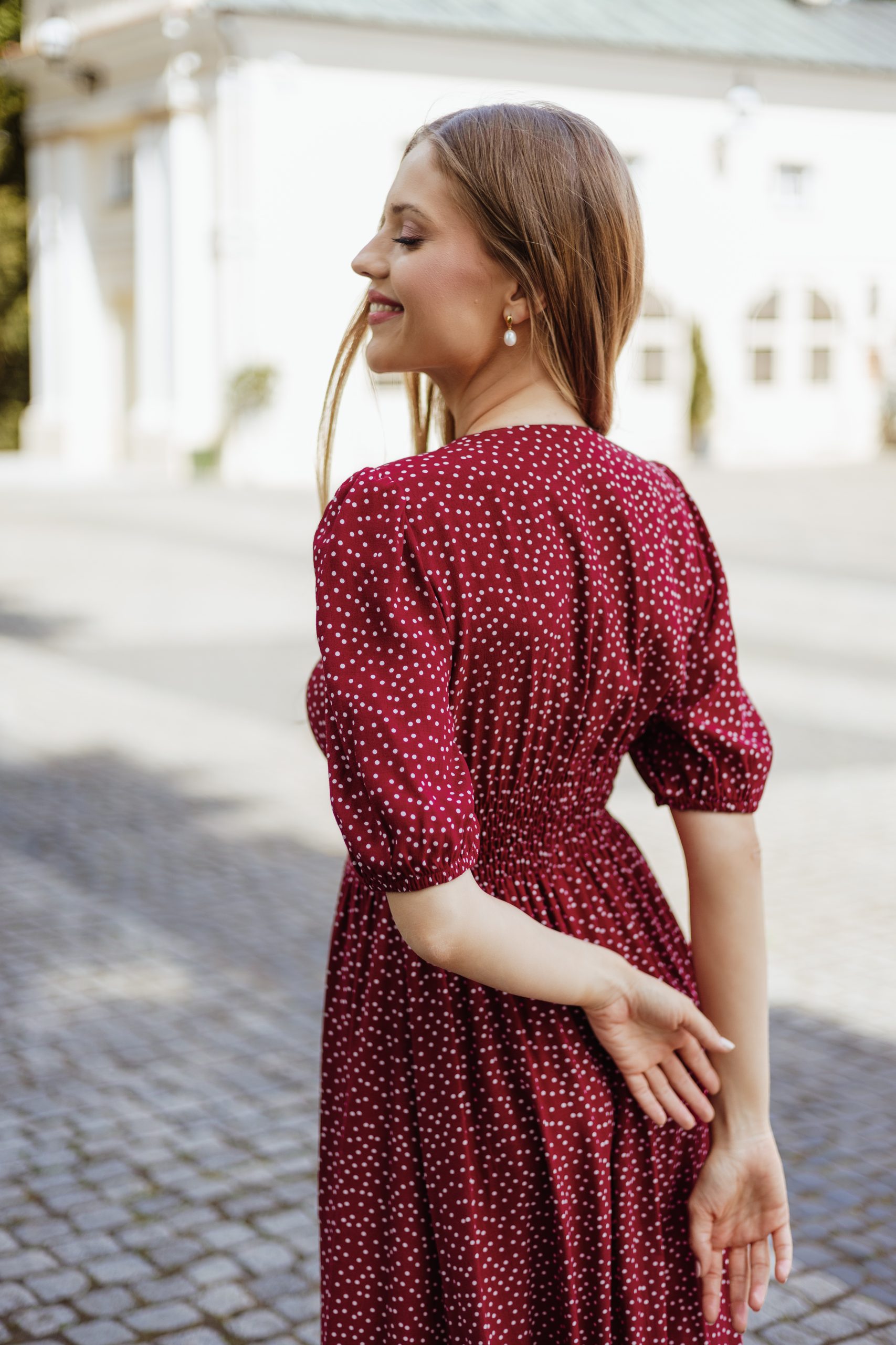 Aline wiśniowa w groszki - obrazek 9