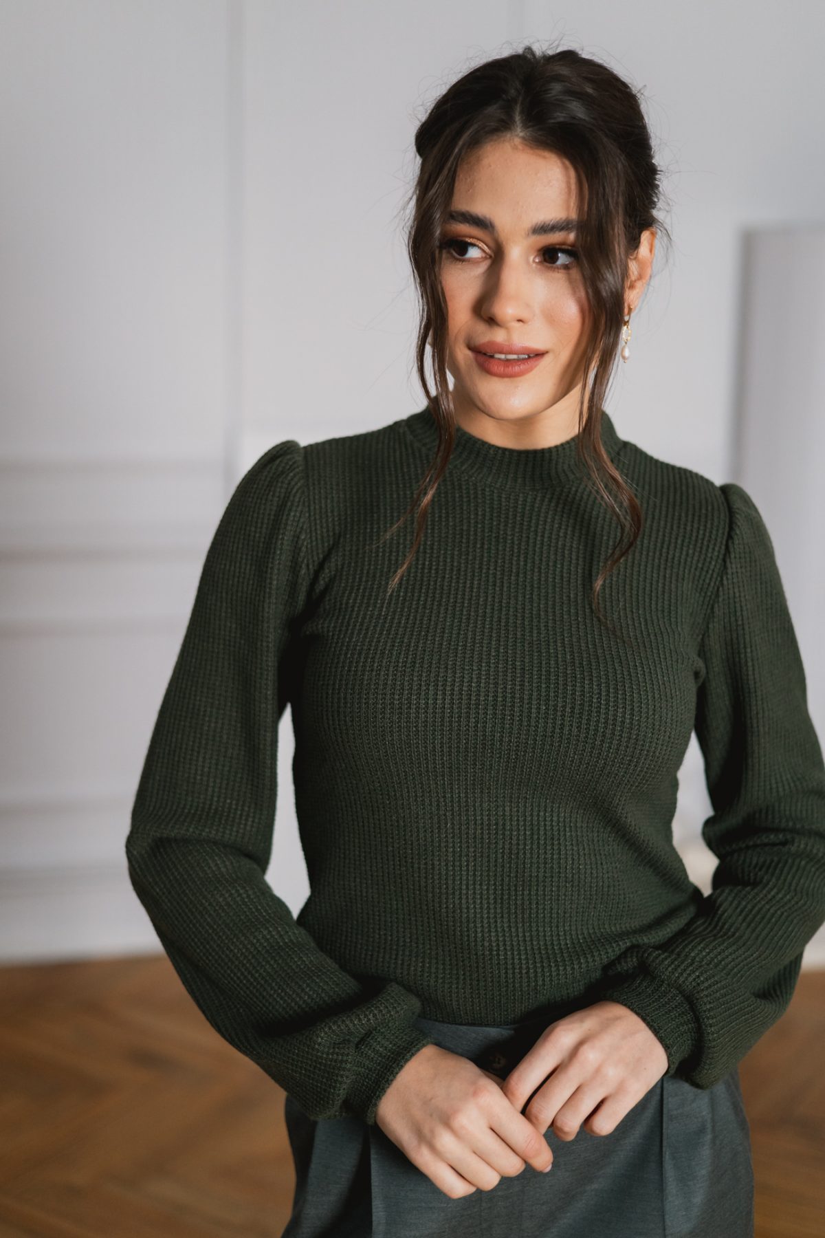 Sweter Aurore olive - obrazek 5