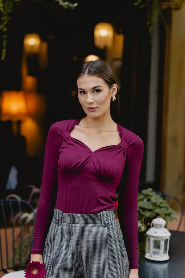 Bluzka Carla Cranberry