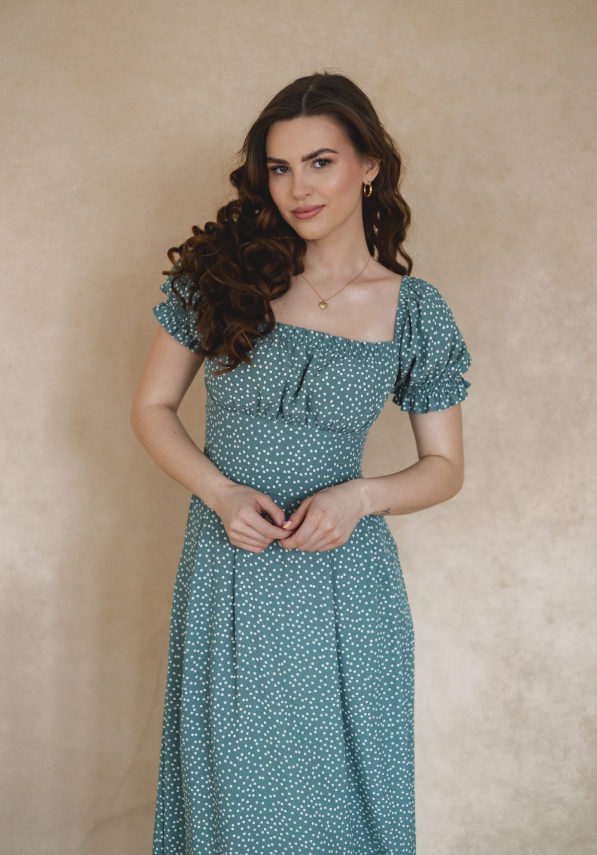 Sukienka Suzanne mint dots