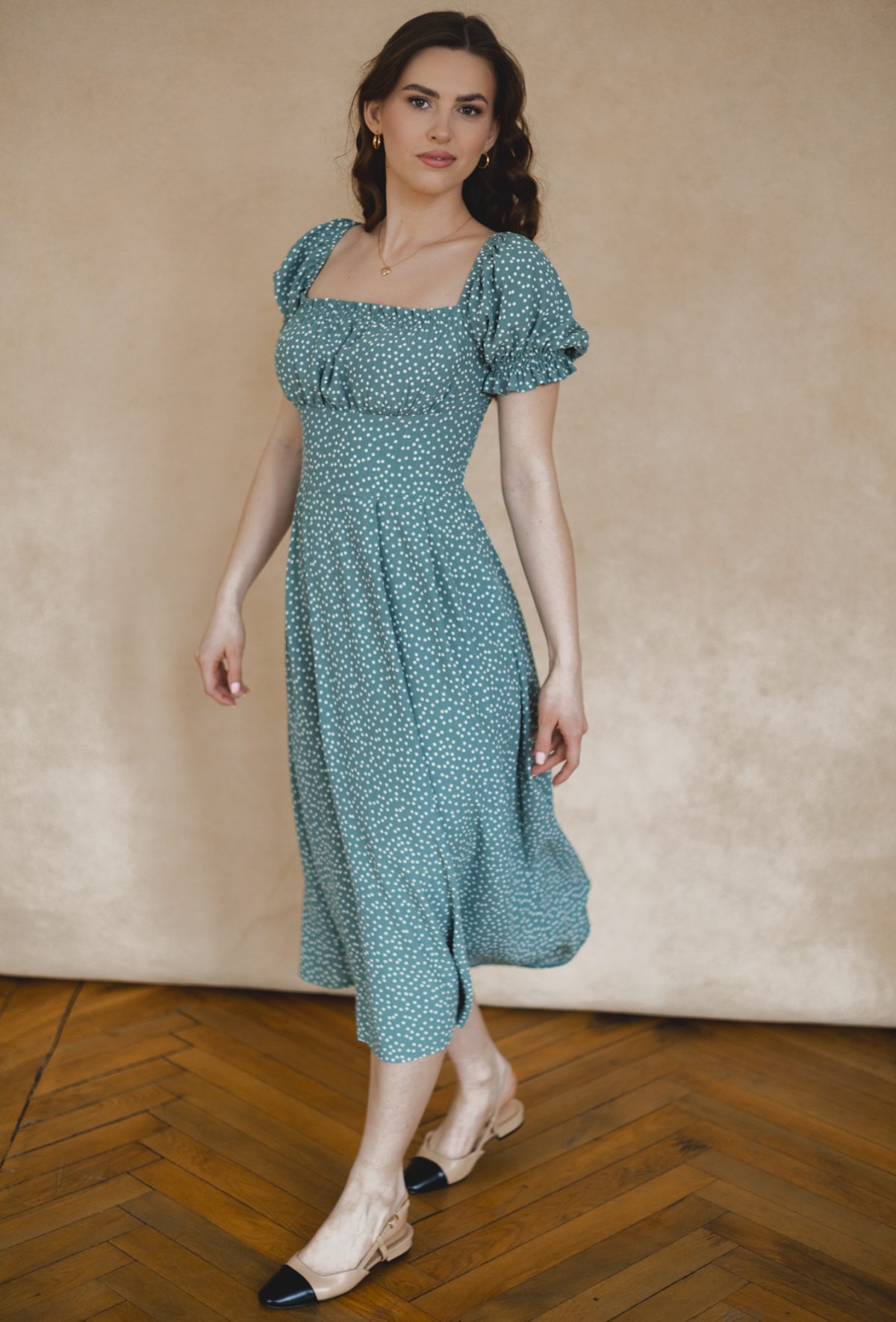 Sukienka Suzanne mint dots