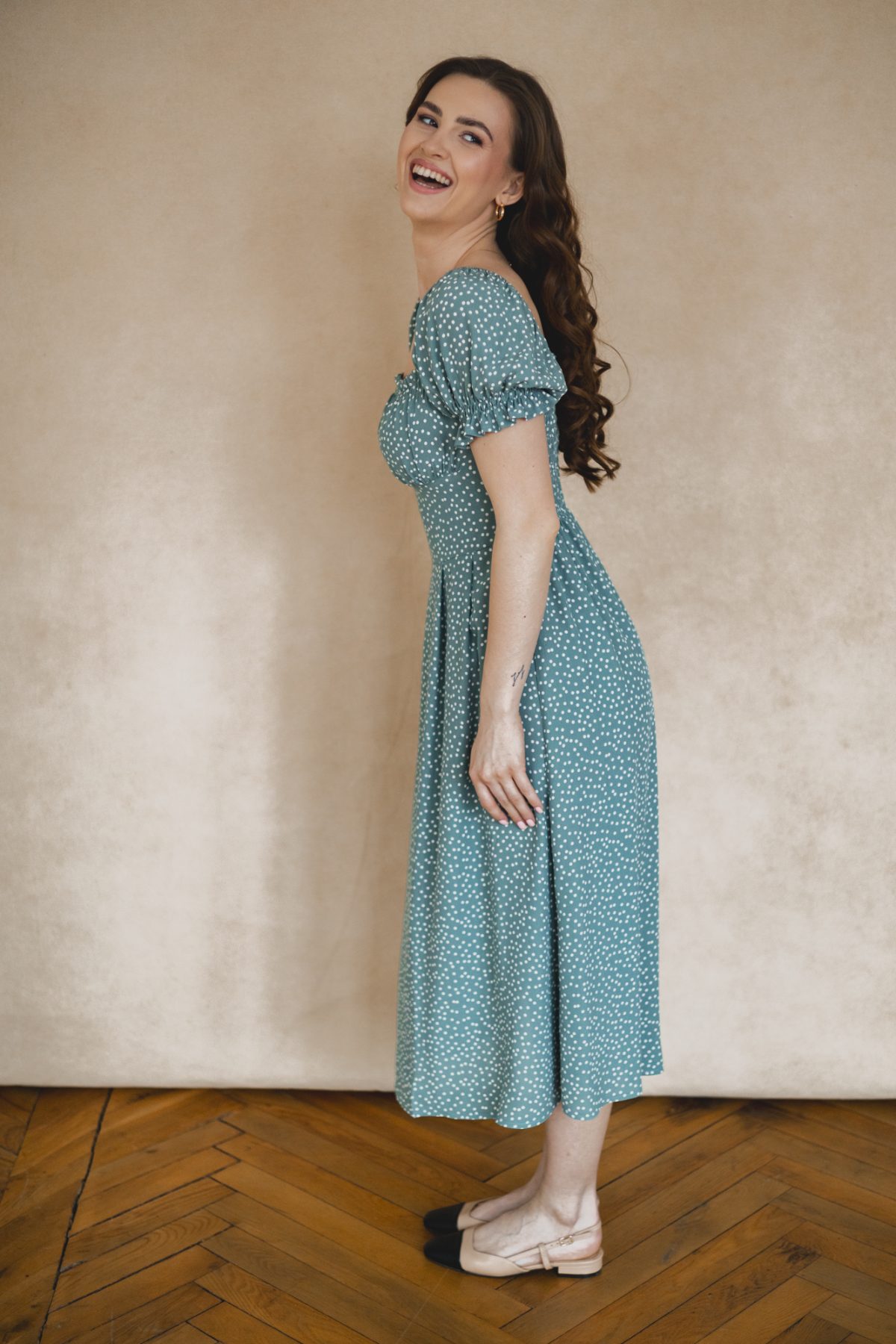 Sukienka Suzanne mint dots