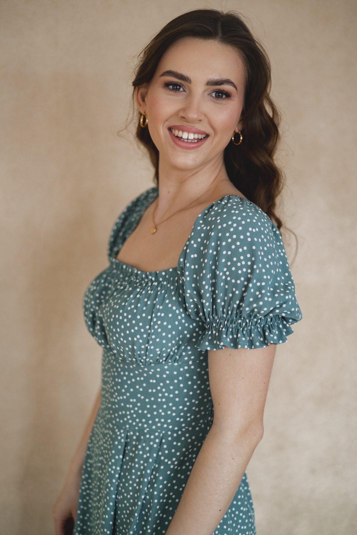 Sukienka Suzanne mint dots