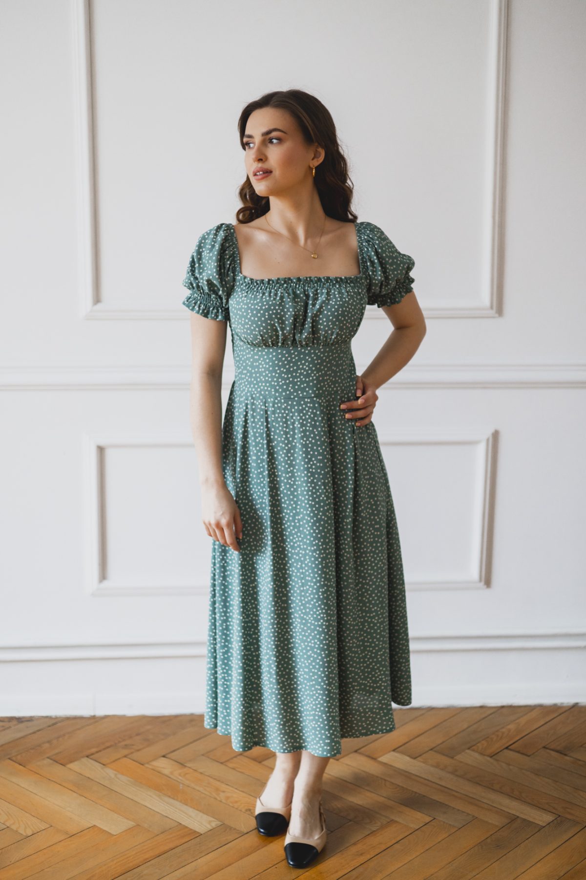 Sukienka Suzanne mint dots