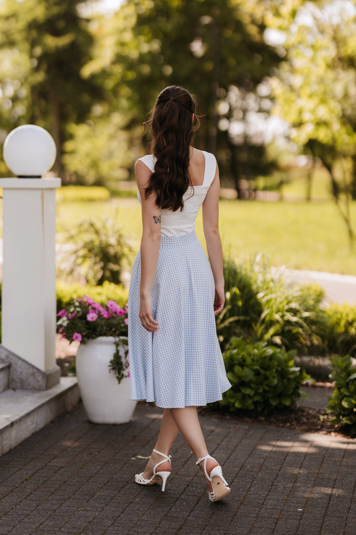 Spódnica Evelyne Blue Vichy