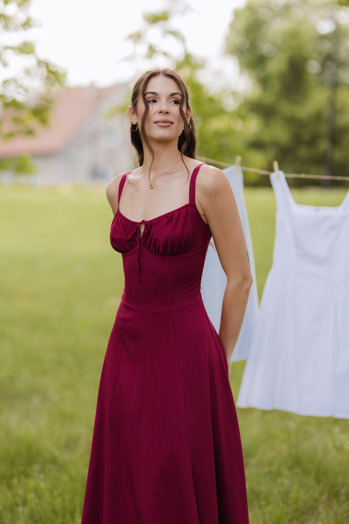 Sukienka Rosaline Bordo - obrazek 7