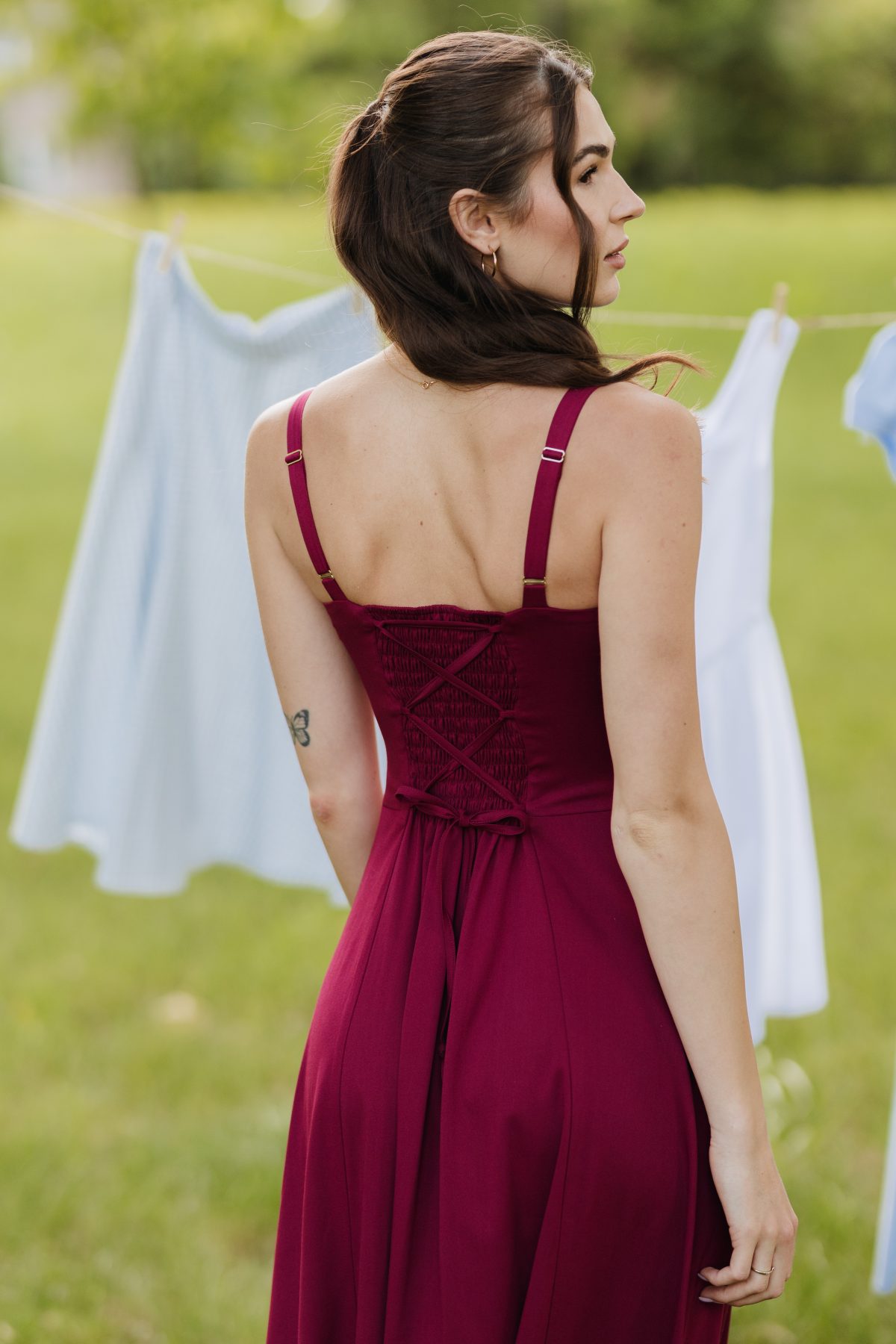 Sukienka Rosaline Bordo - obrazek 4
