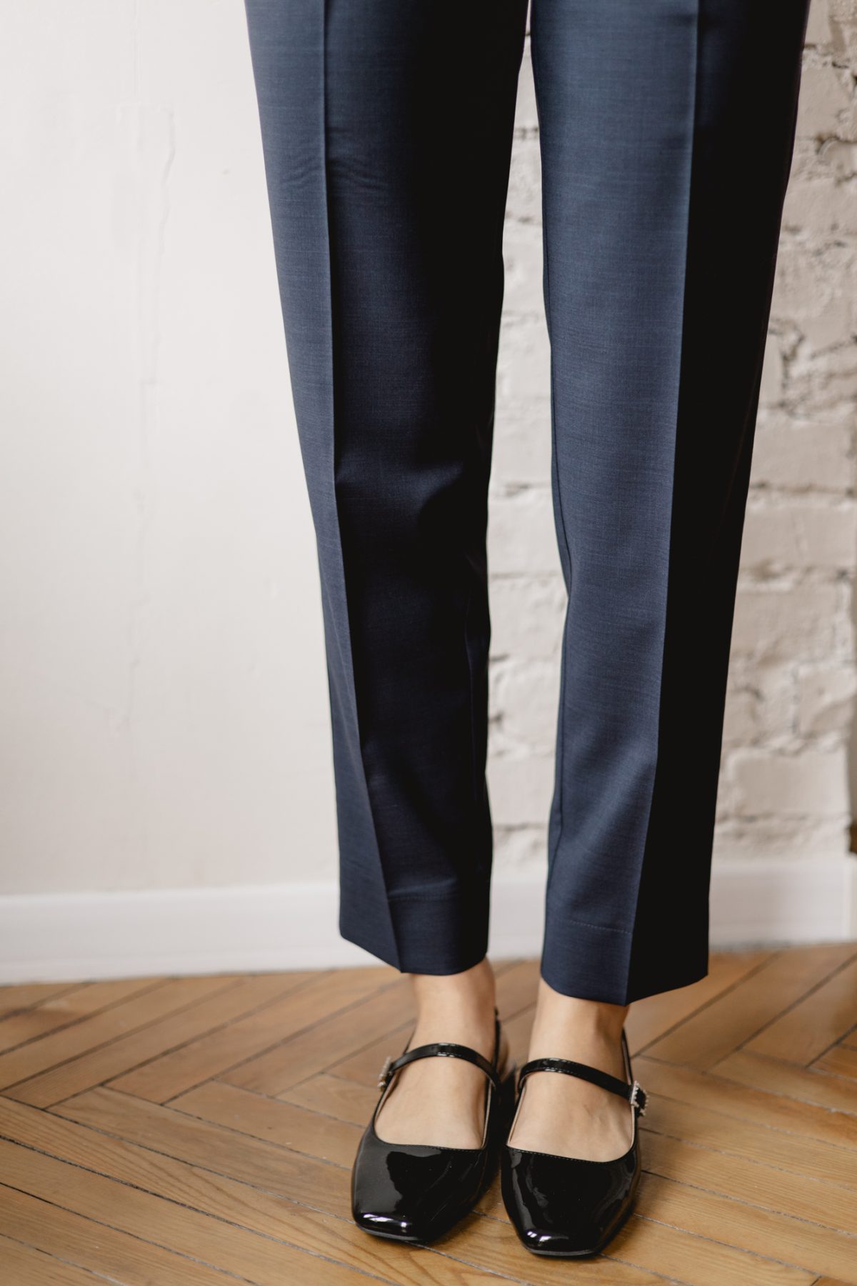 Spodnie Colin Navy Wool