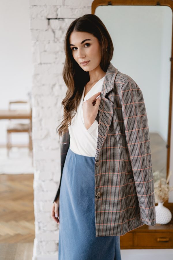 Marynarka Marcelle w kratkę