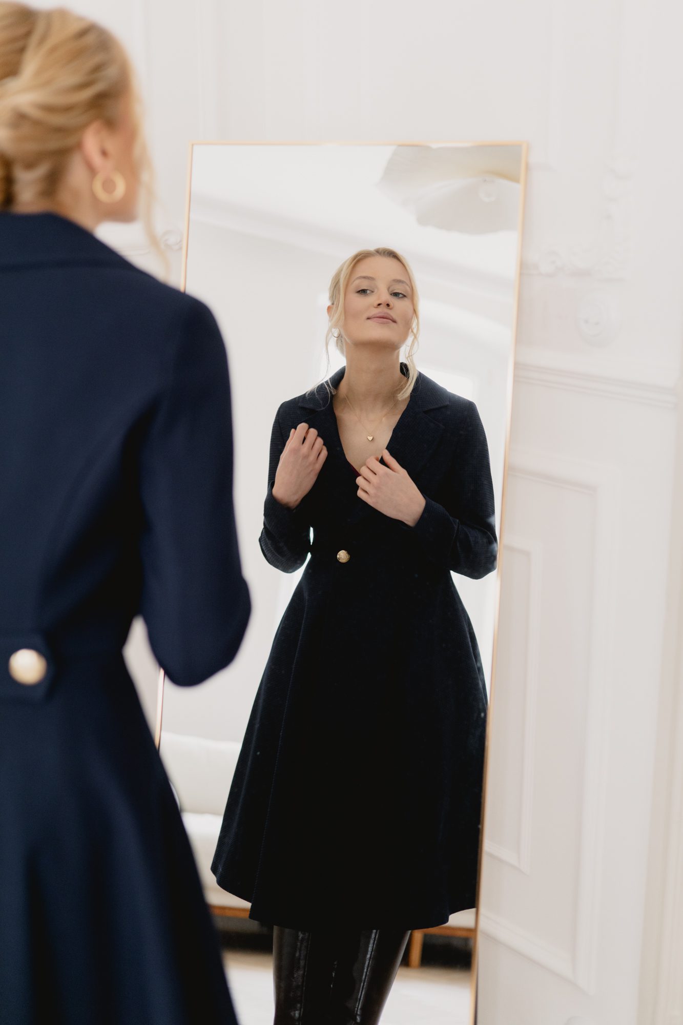 Płaszcz Alexsandre Navy - obrazek 34