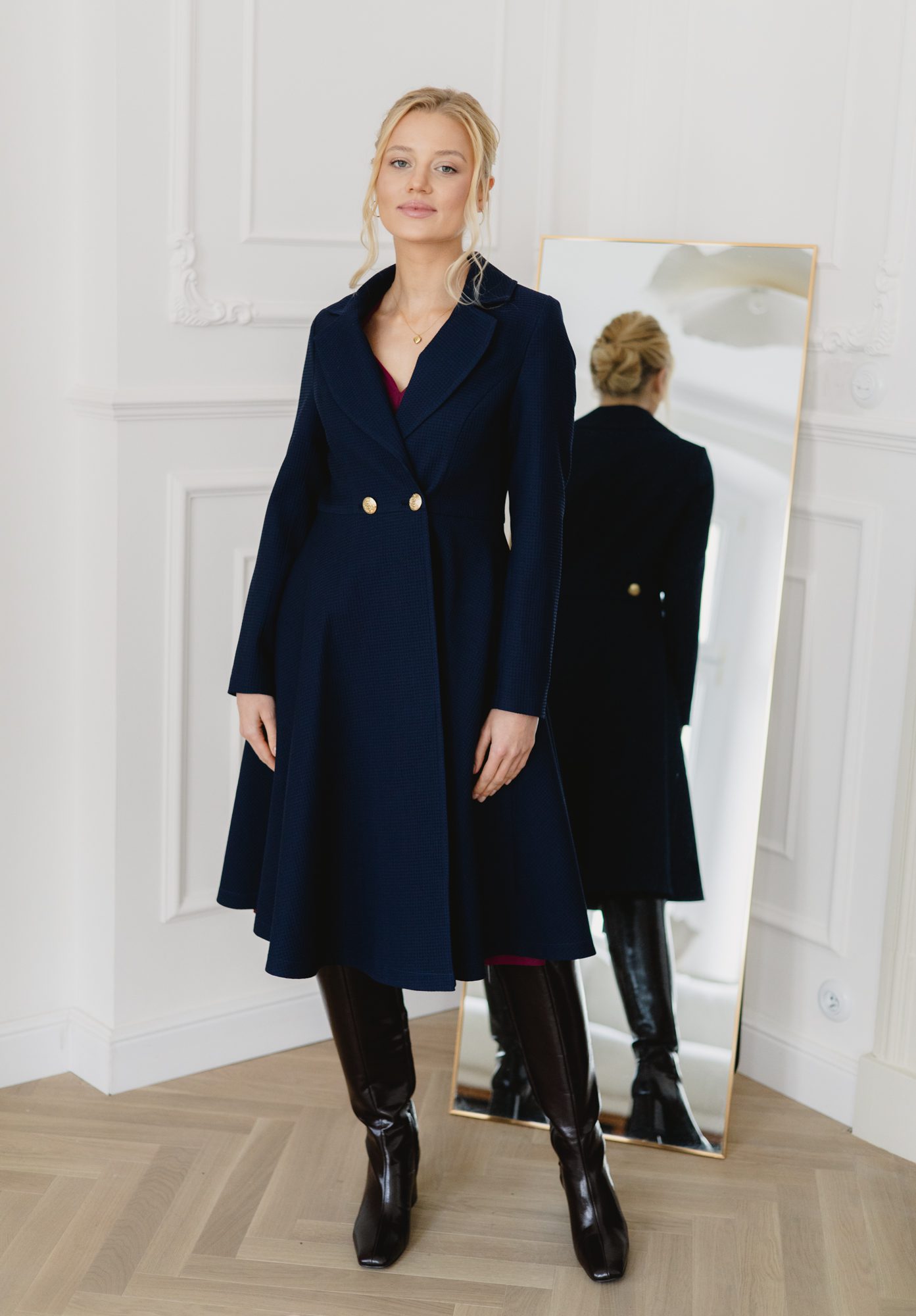 Płaszcz Alexsandre Navy - obrazek 32