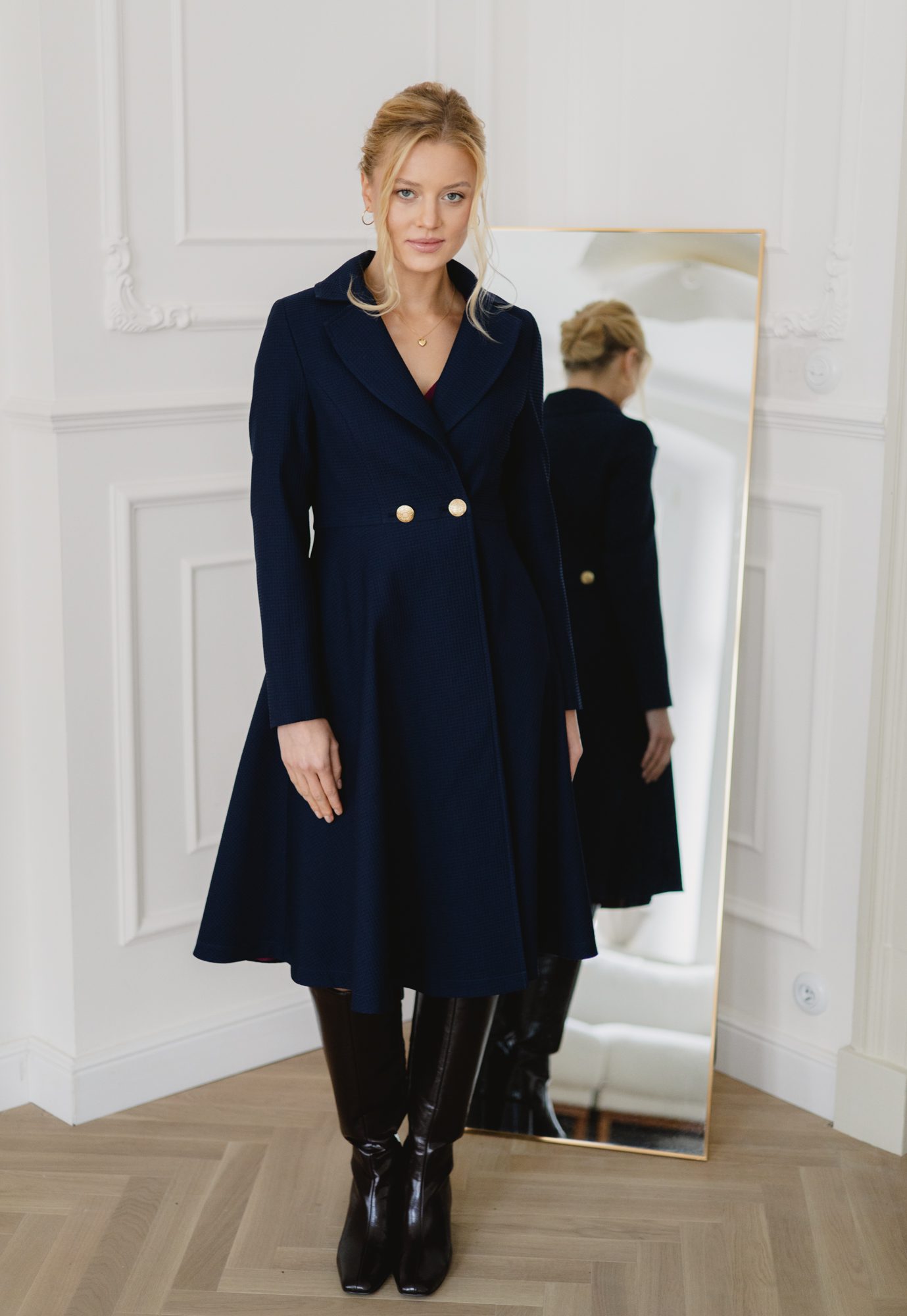 Płaszcz Alexsandre Navy - obrazek 31