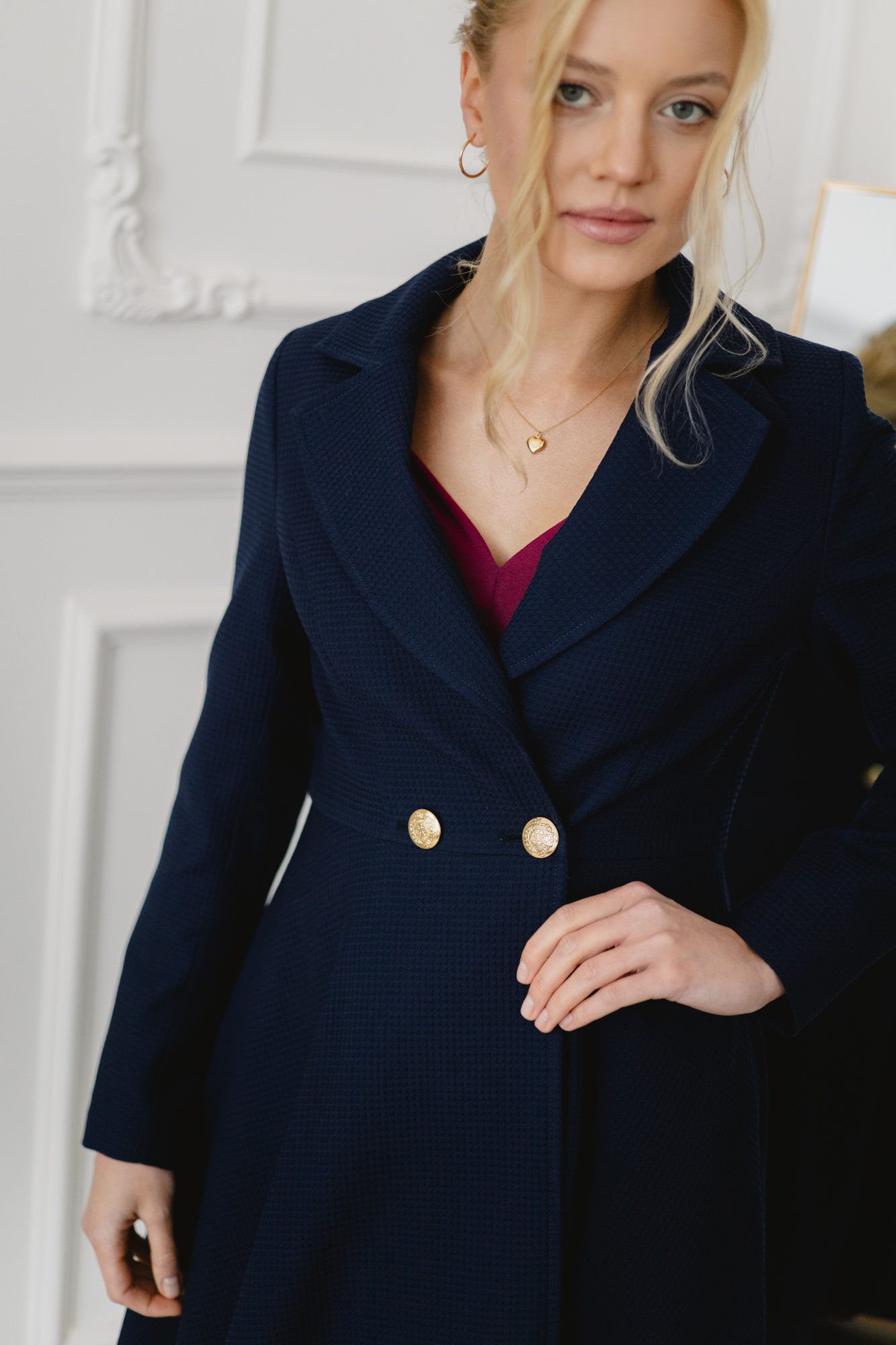 Płaszcz Alexsandre Navy - obrazek 29