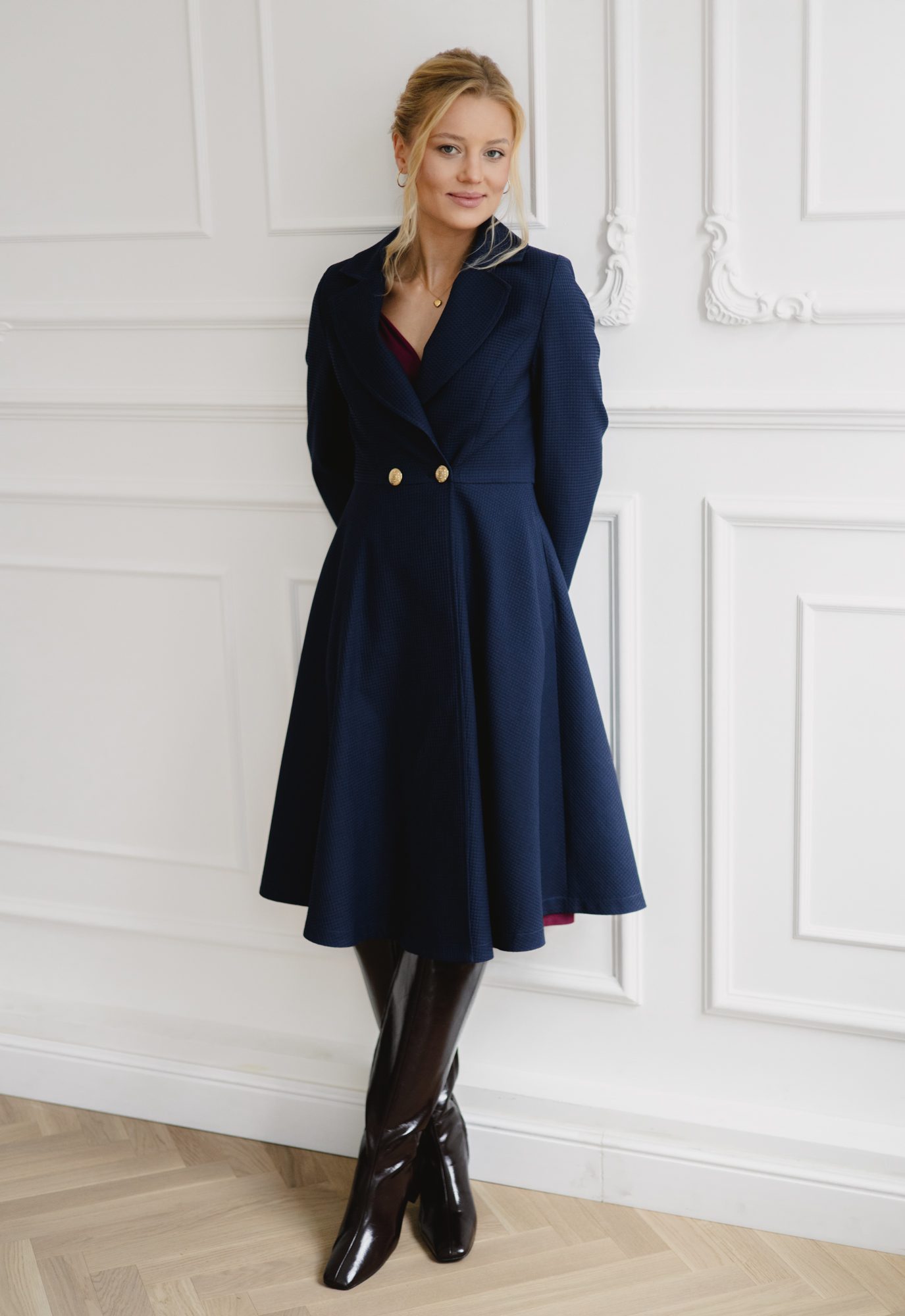 Płaszcz Alexsandre Navy - obrazek 2