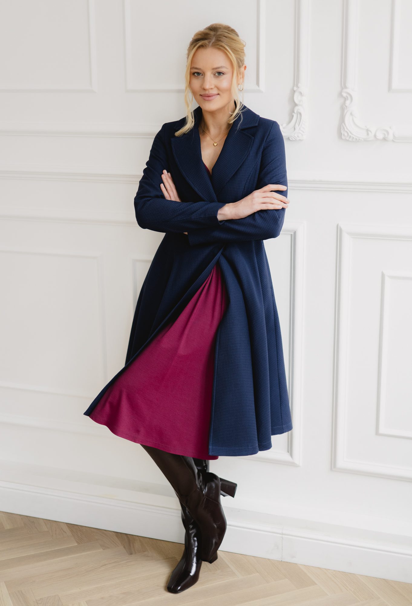 Płaszcz Alexsandre Navy - obrazek 17