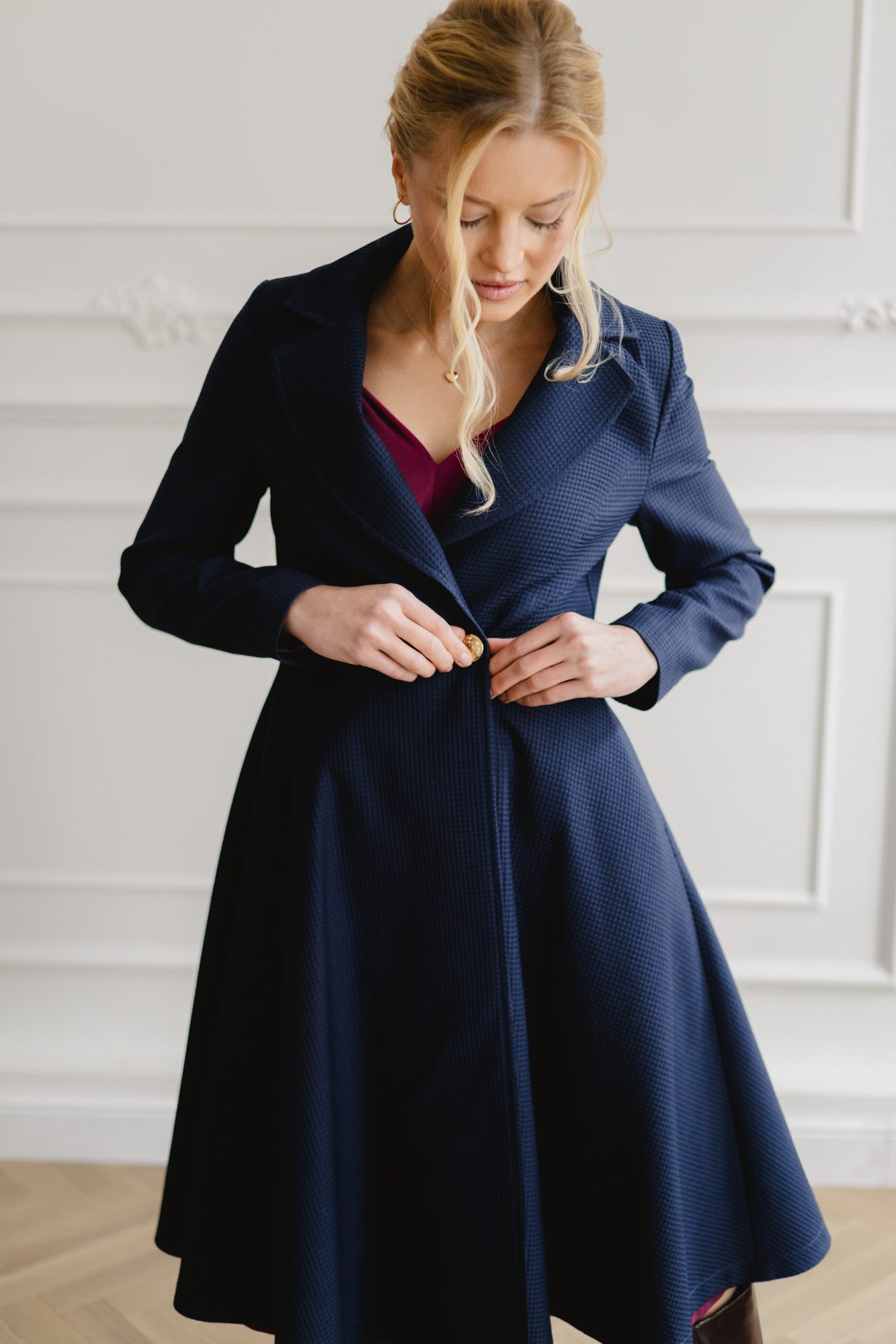 Płaszcz Alexsandre Navy - obrazek 16