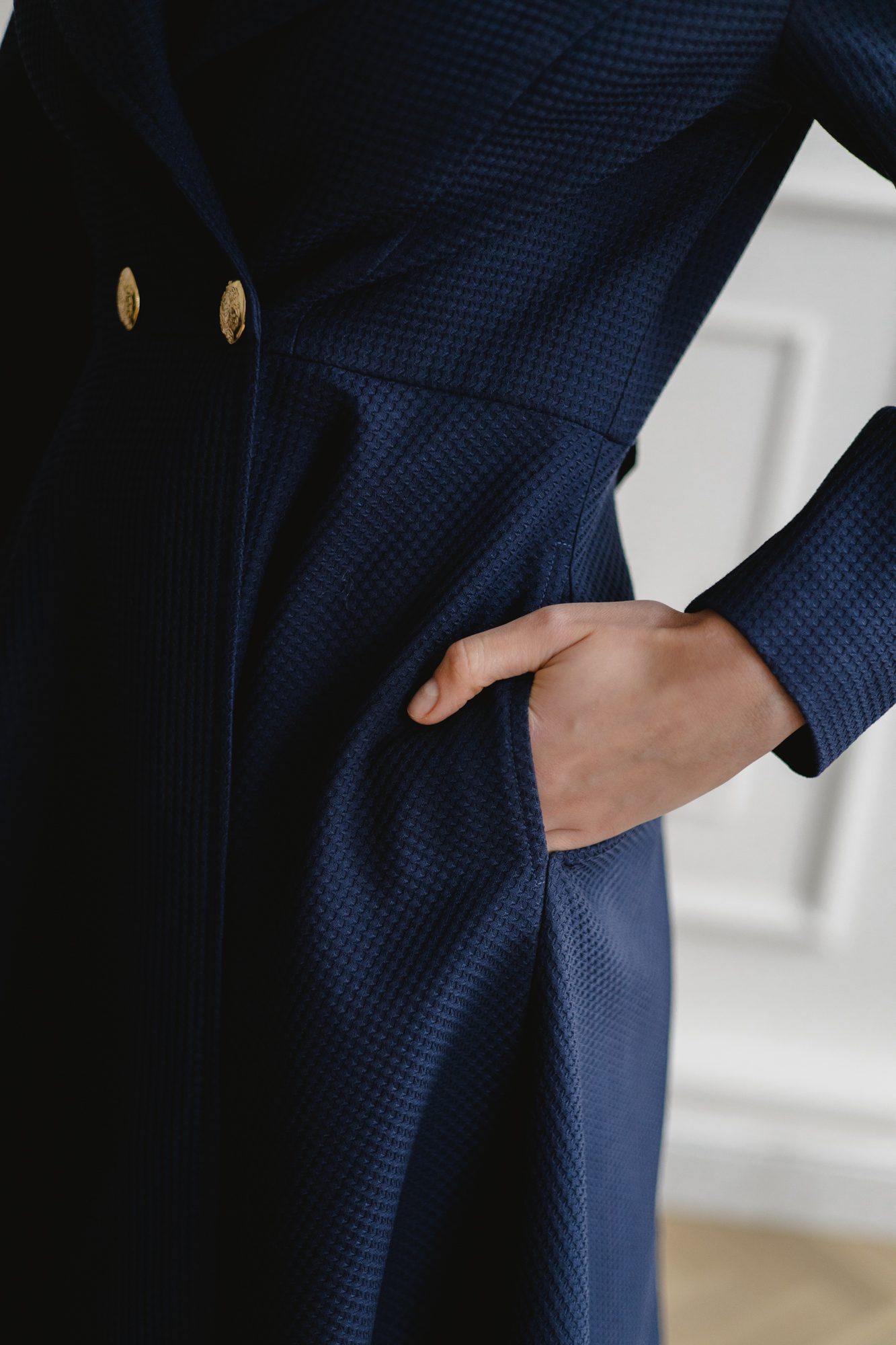 Płaszcz Alexsandre Navy - obrazek 13