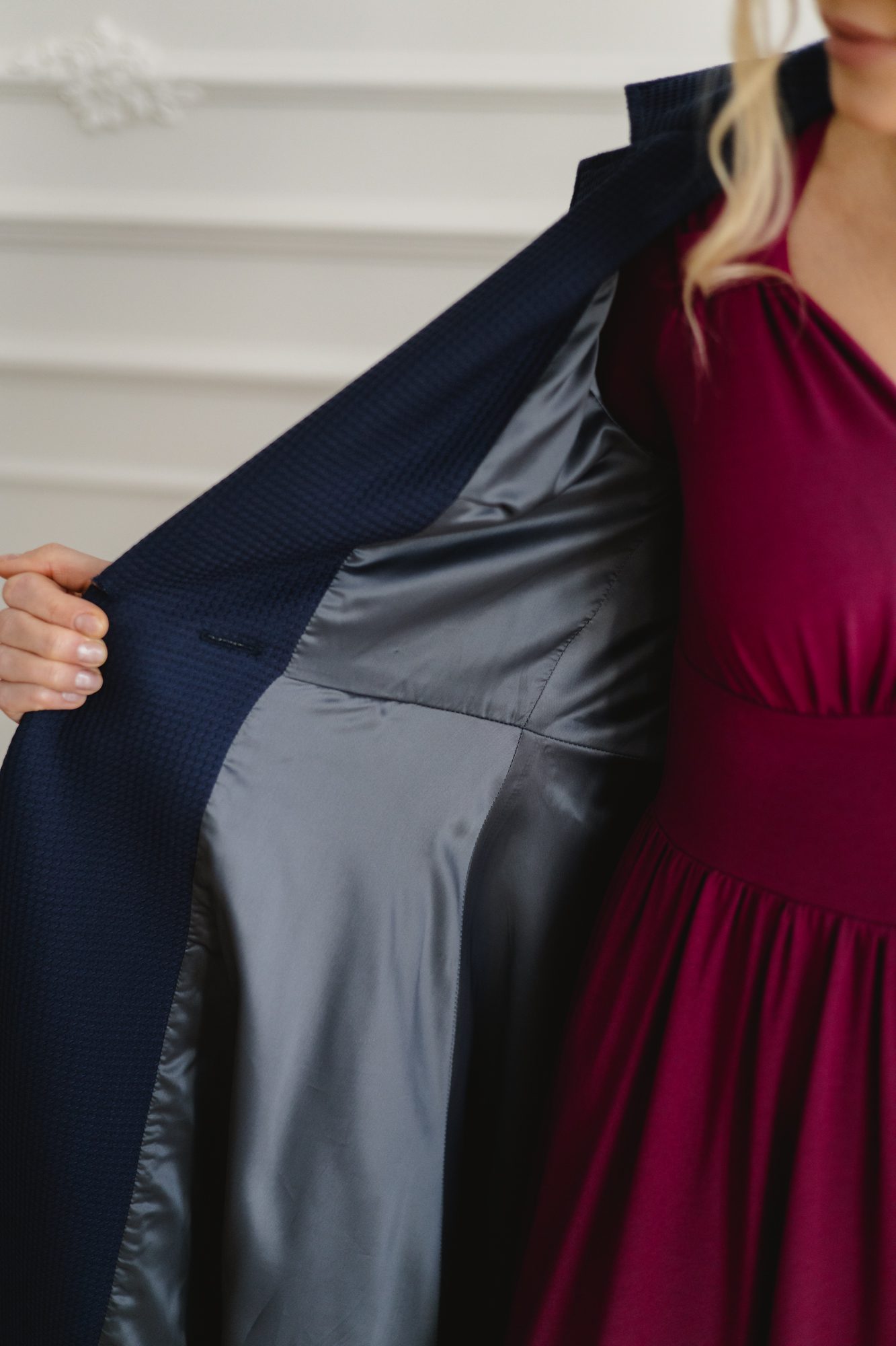 Płaszcz Alexsandre Navy - obrazek 11