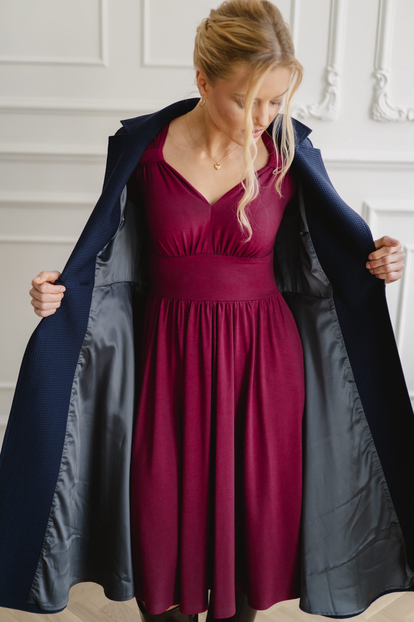 Płaszcz Alexsandre Navy - obrazek 10