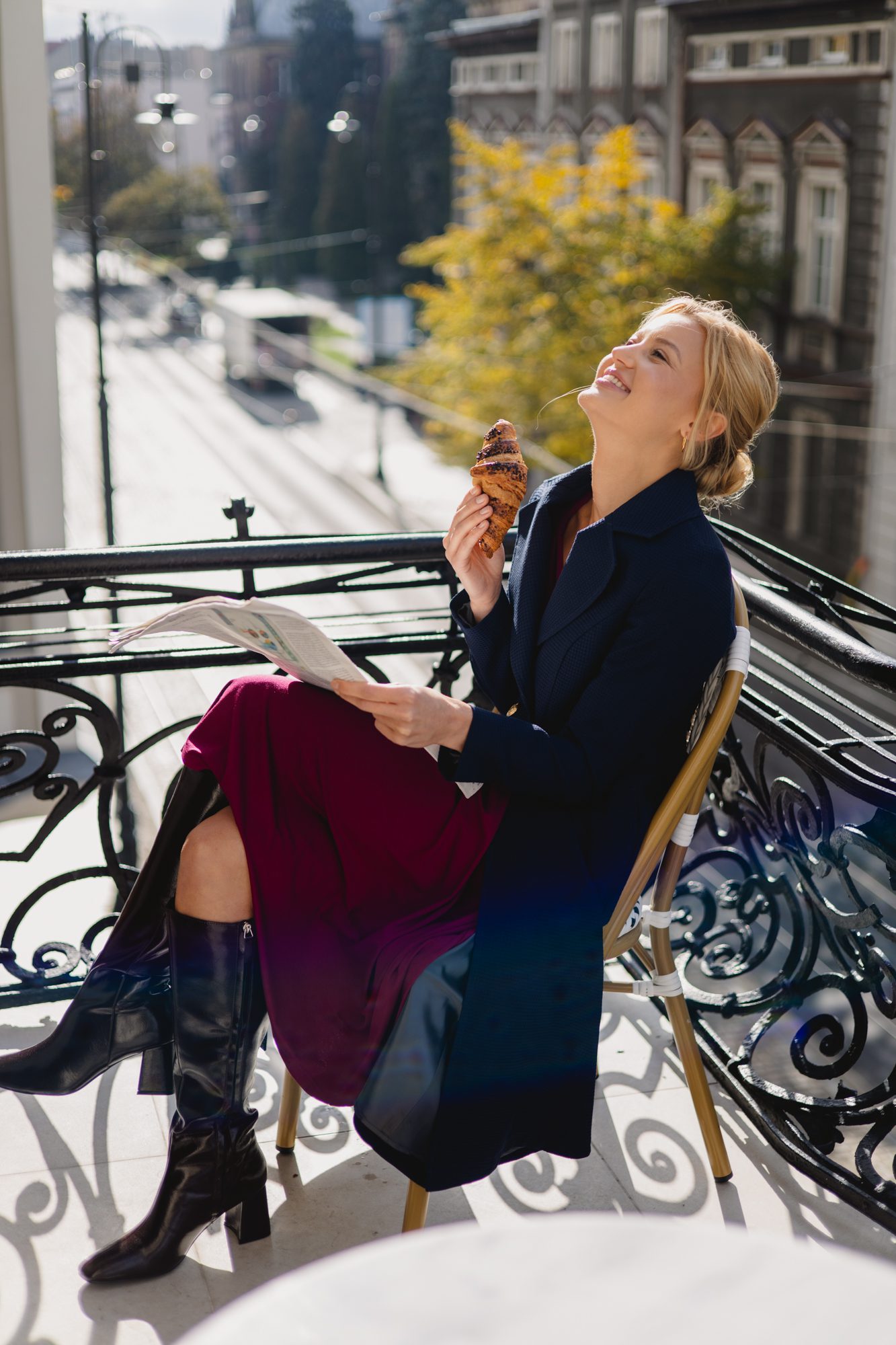 Płaszcz Alexsandre Navy - obrazek 3