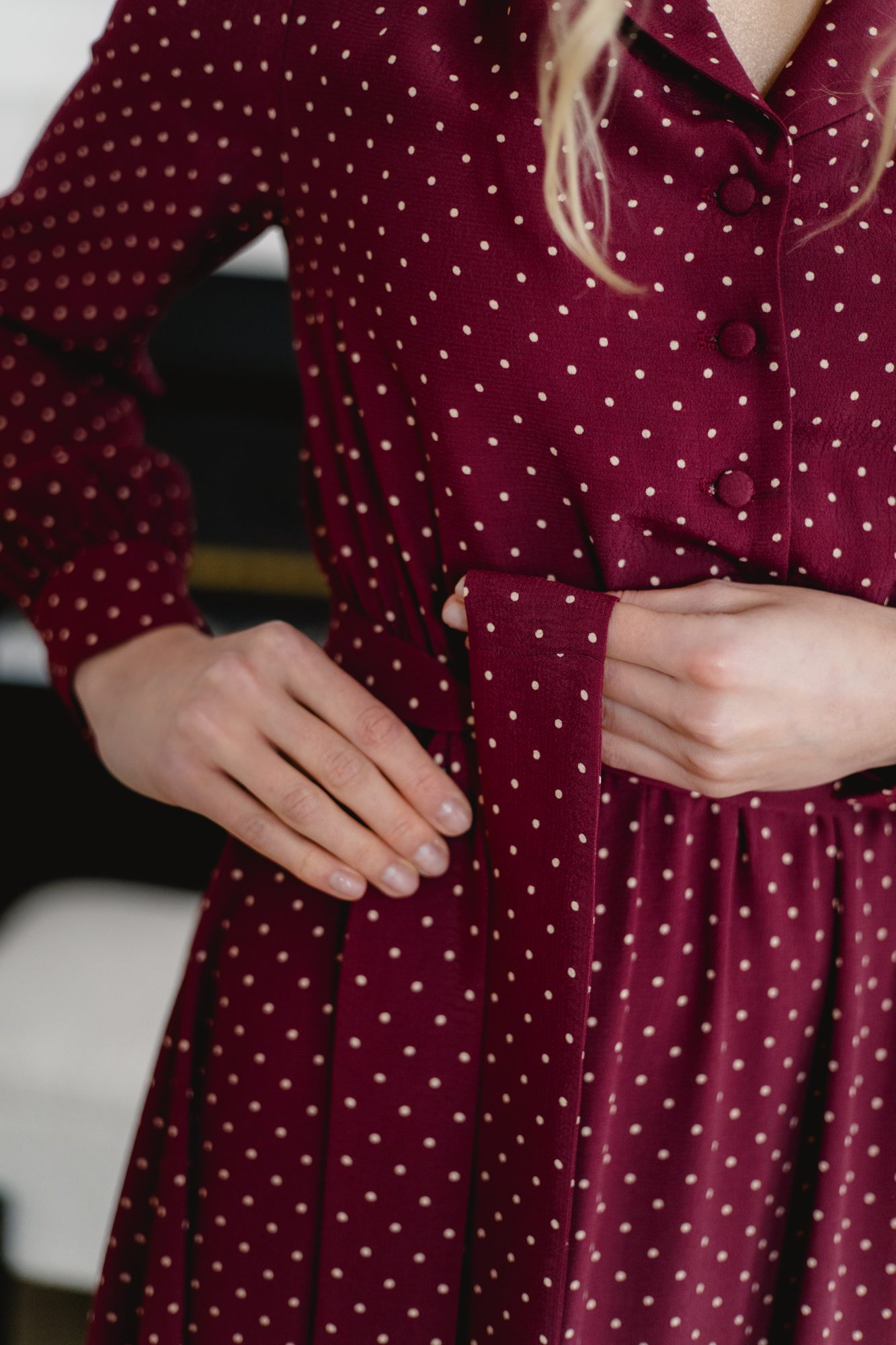 Sukienka Andrea Wine Dots