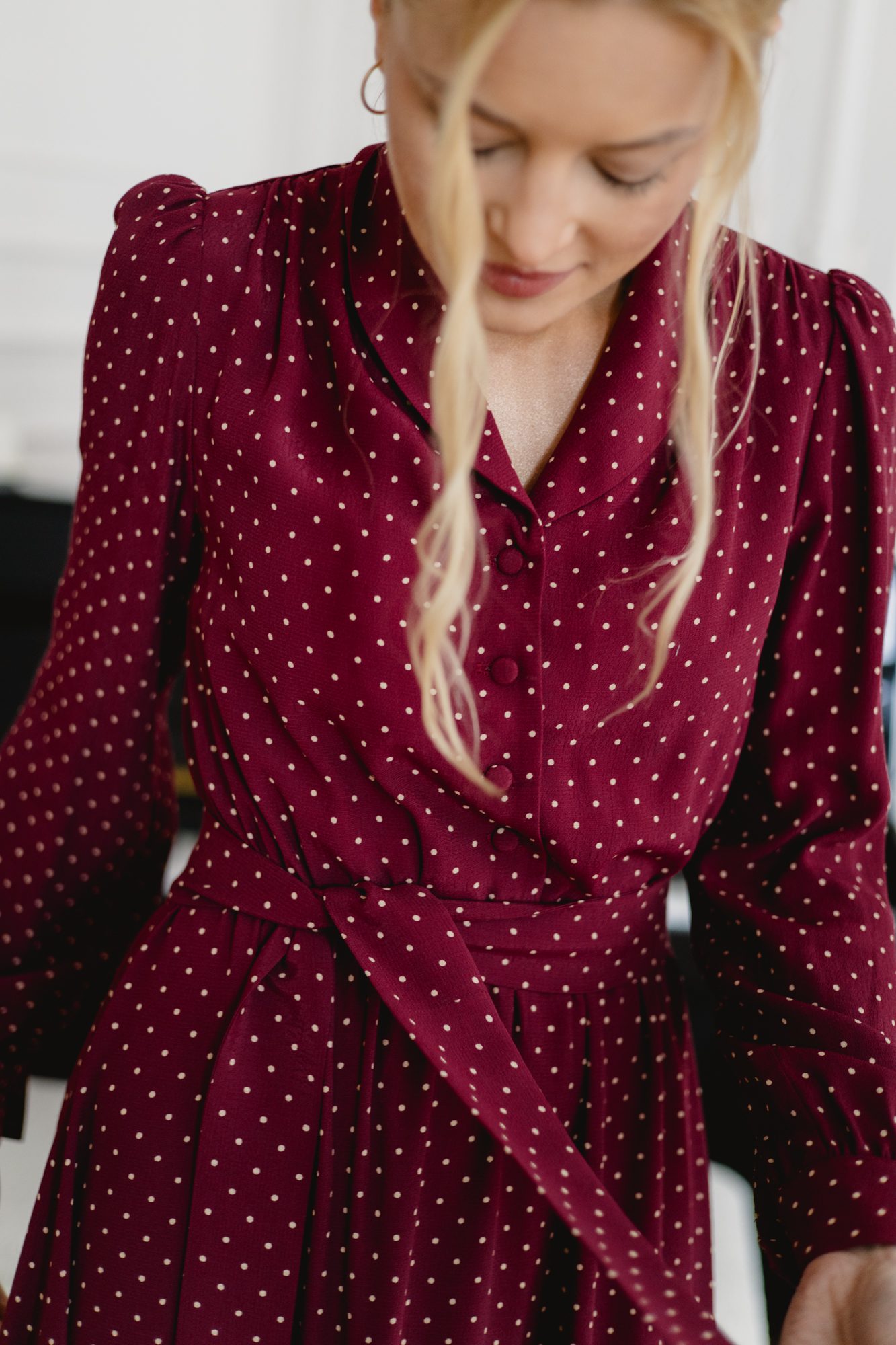 Sukienka Andrea Wine Dots