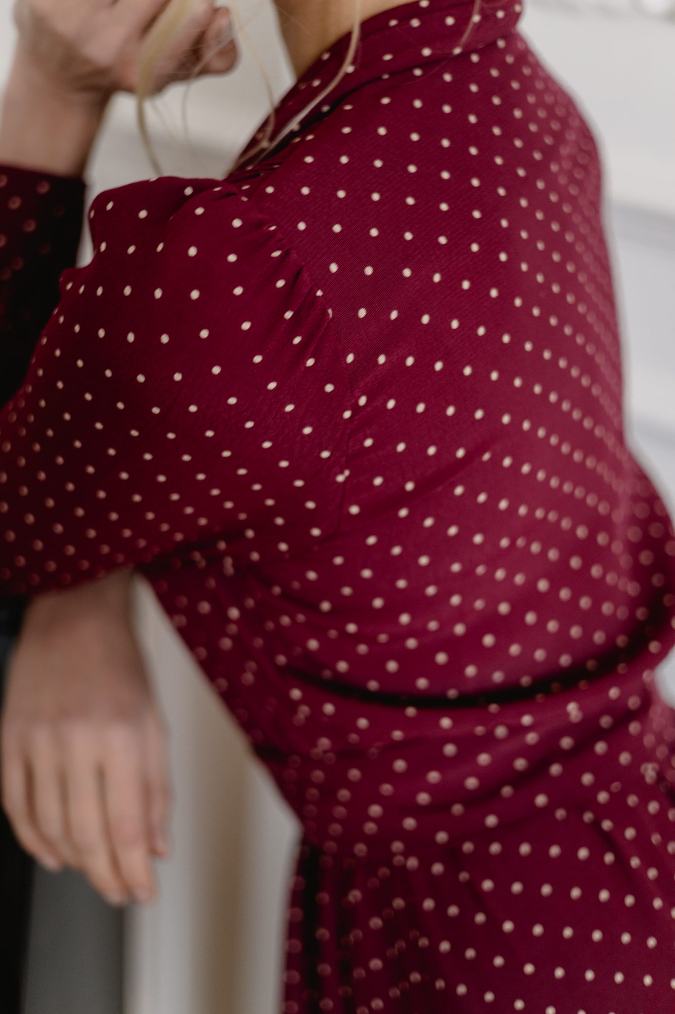 Sukienka Andrea Wine Dots