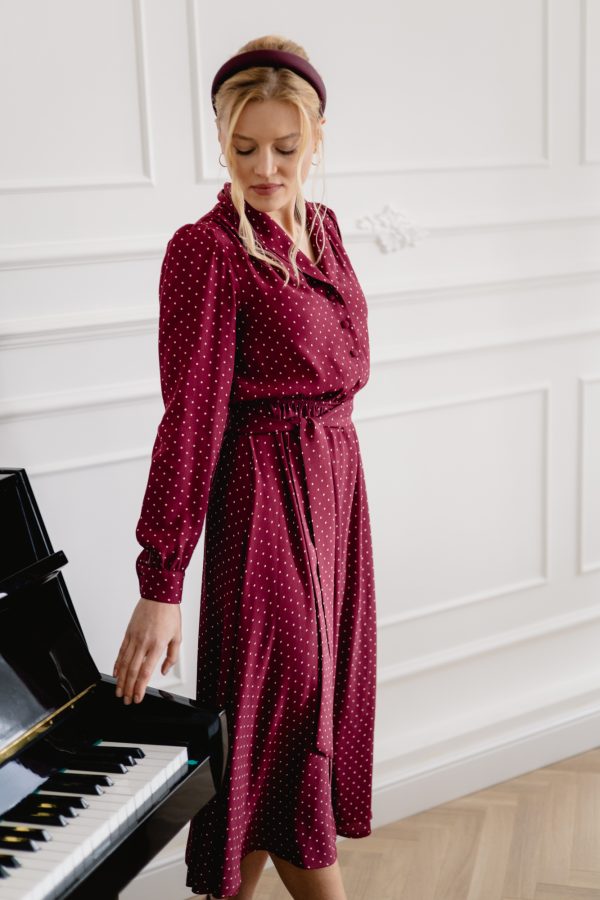 Sukienka Andrea Wine Dots