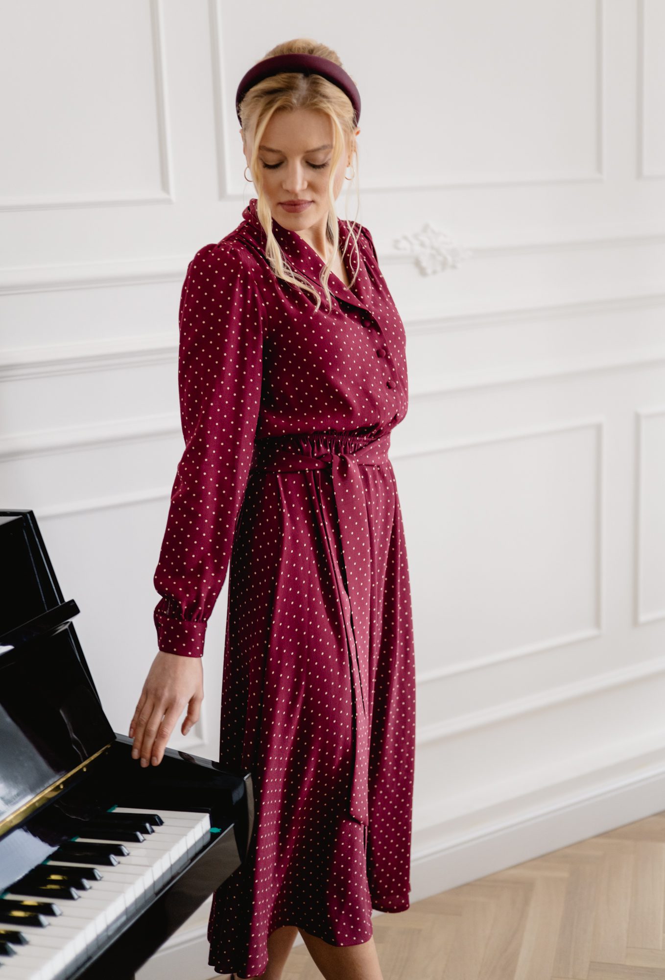 Sukienka Andrea Wine Dots