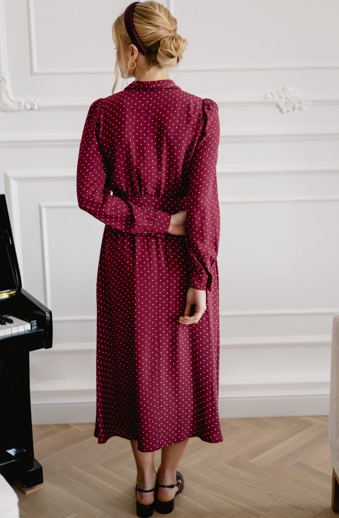 Sukienka Andrea Wine Dots