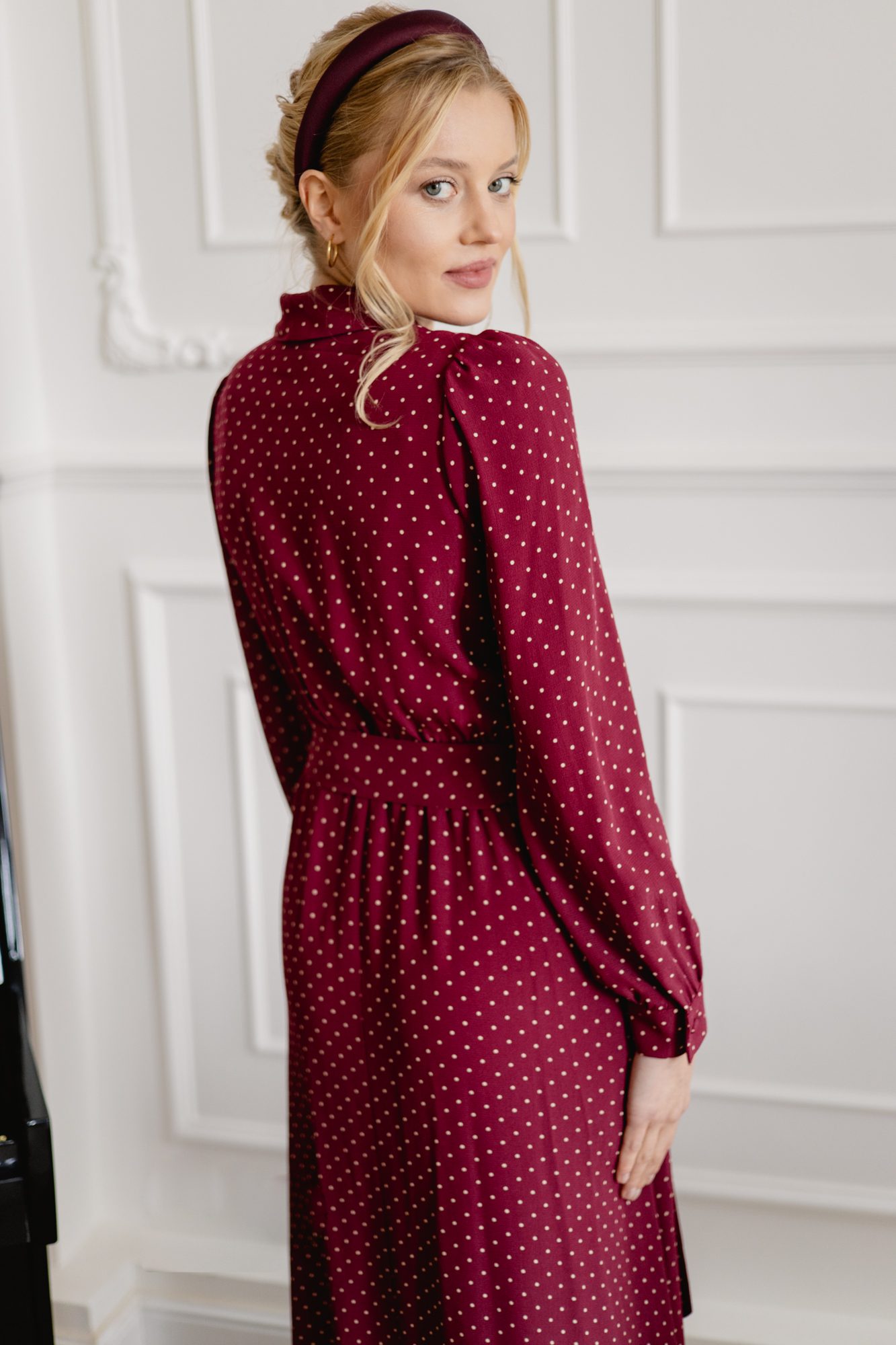 Sukienka Andrea Wine Dots