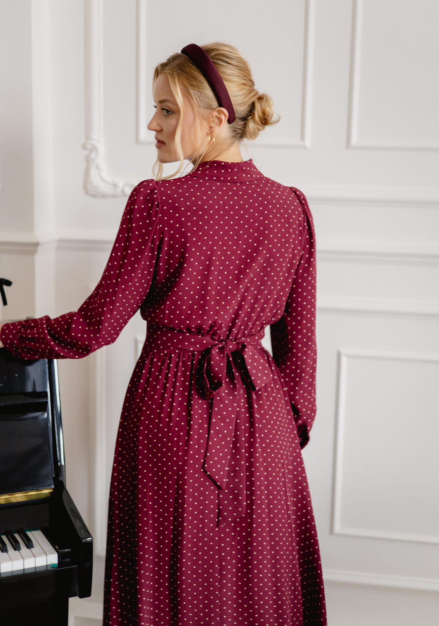 Sukienka Andrea Wine Dots