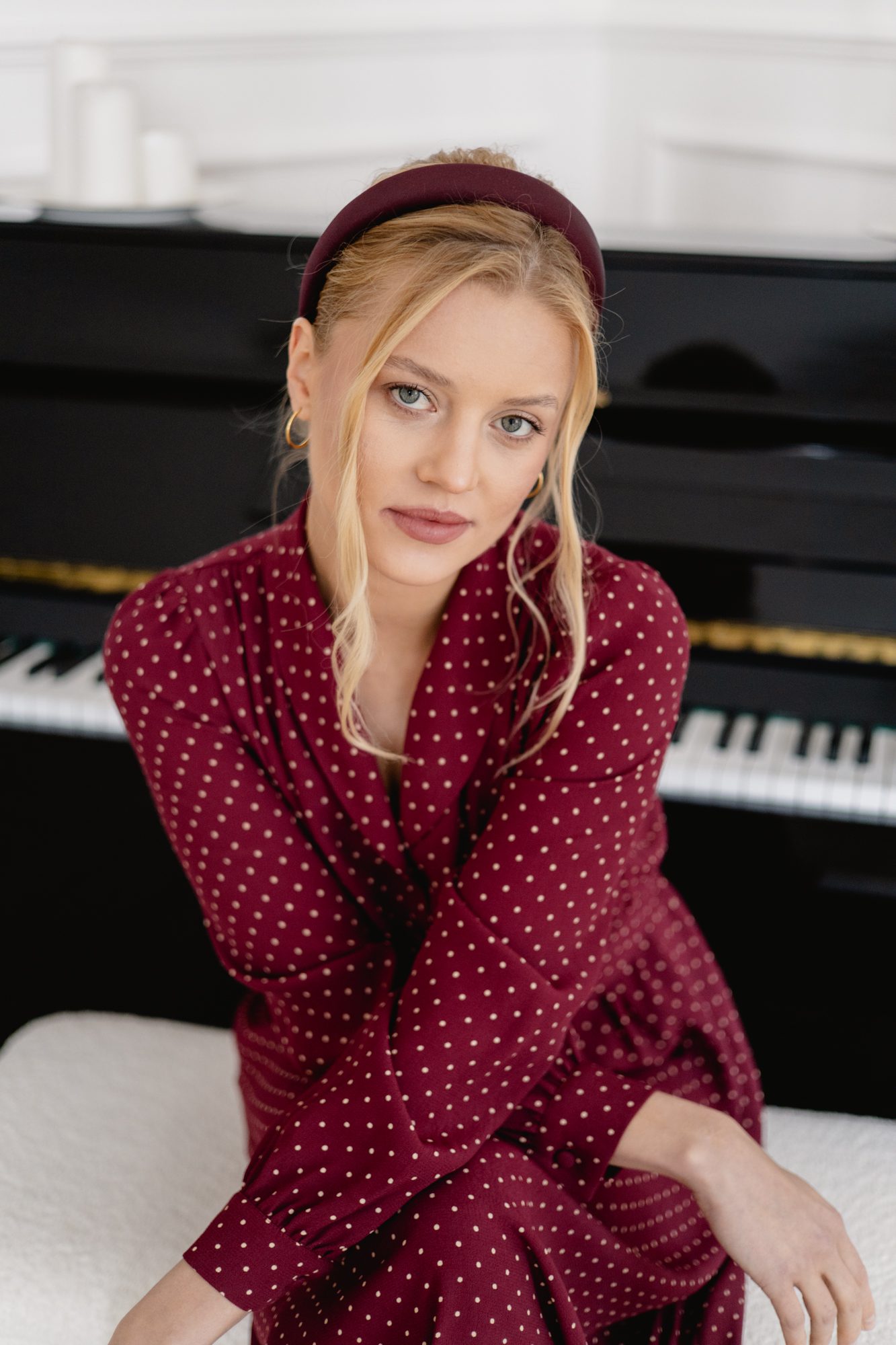 Sukienka Andrea Wine Dots