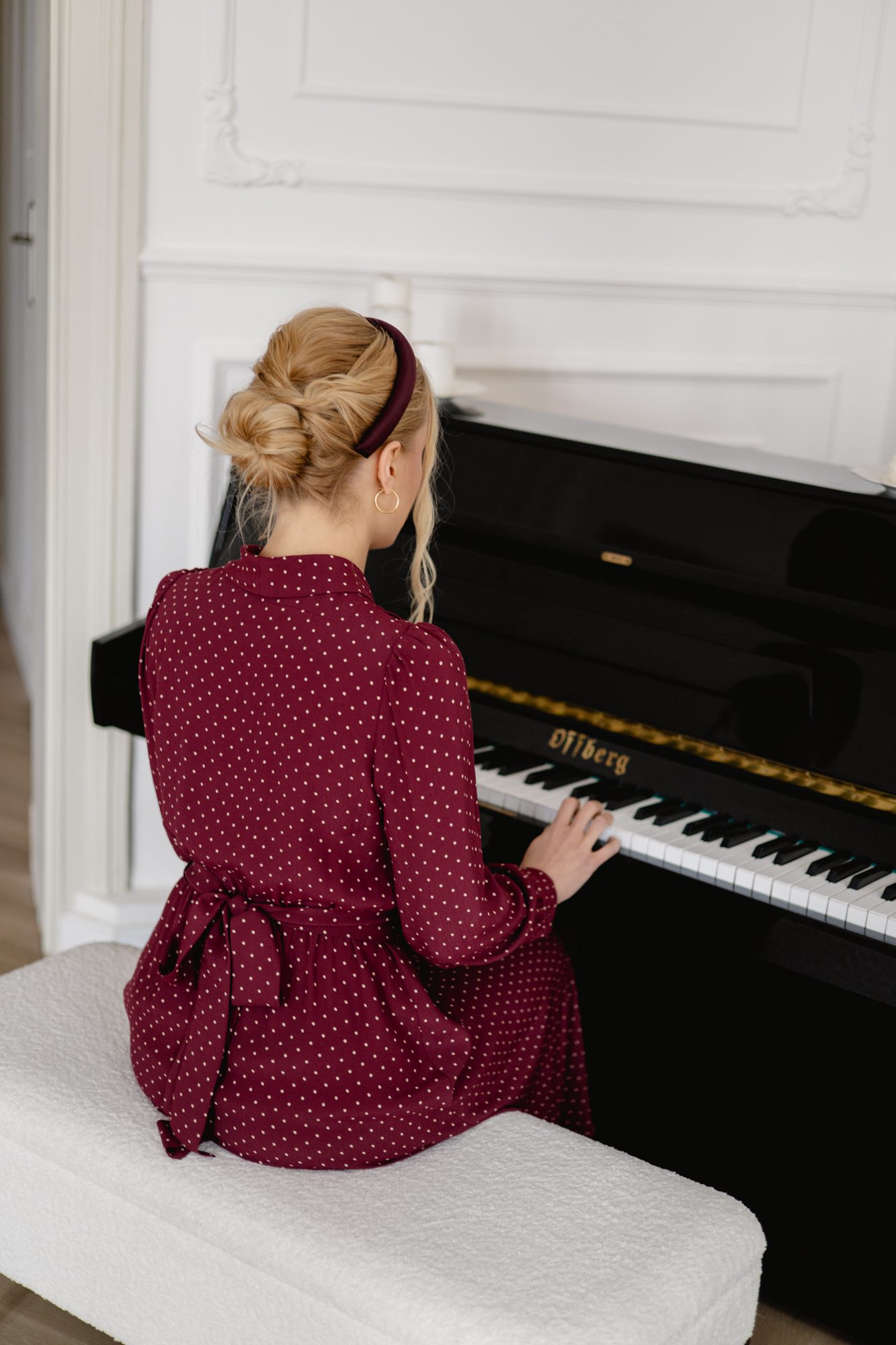 Sukienka Andrea Wine Dots