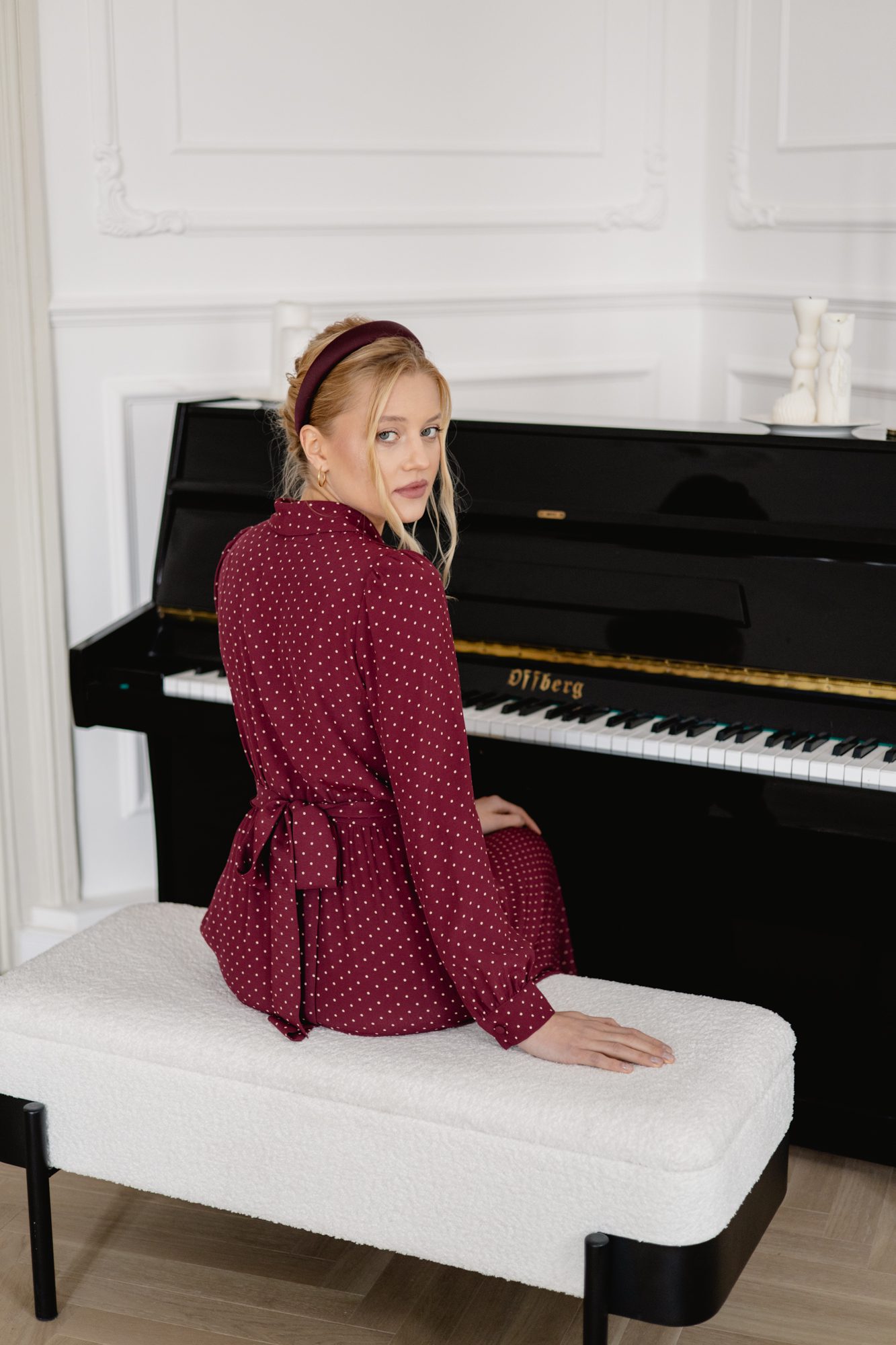 Sukienka Andrea Wine Dots