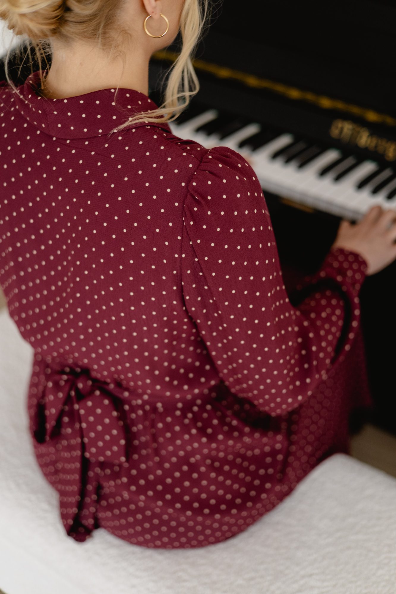 Sukienka Andrea Wine Dots