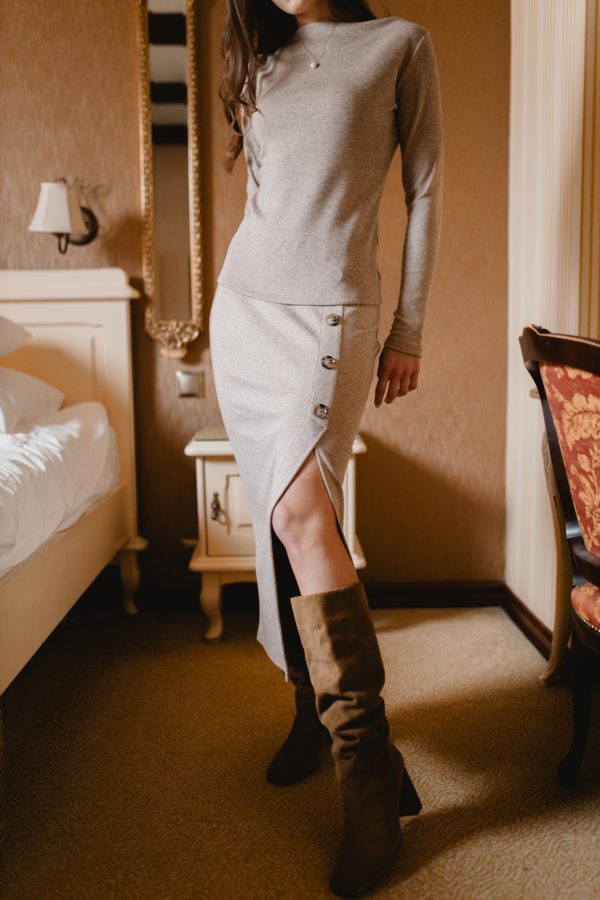 Spódnica Thea Melange Brown