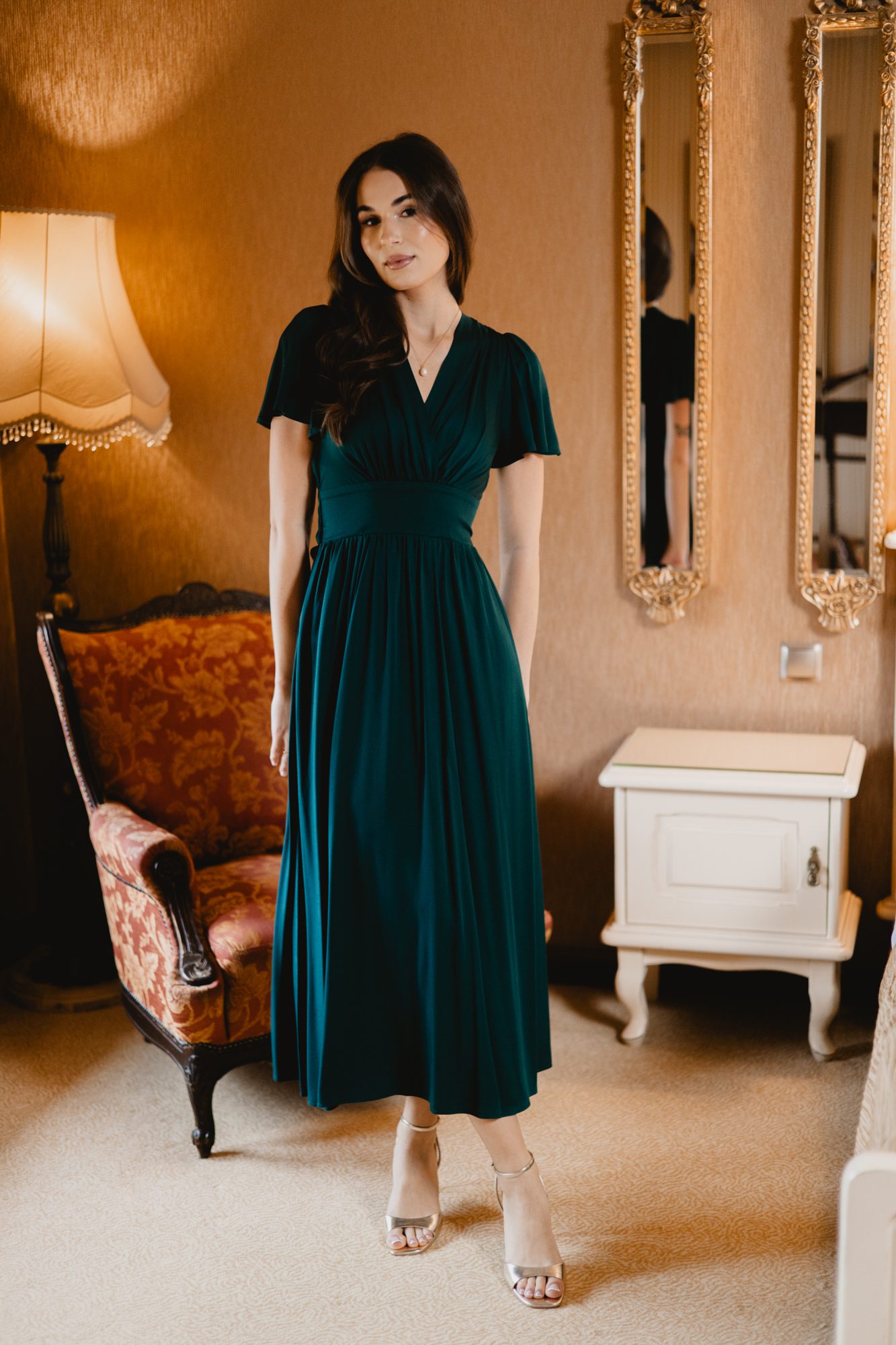 Sukienka Ines emerald - obrazek 2