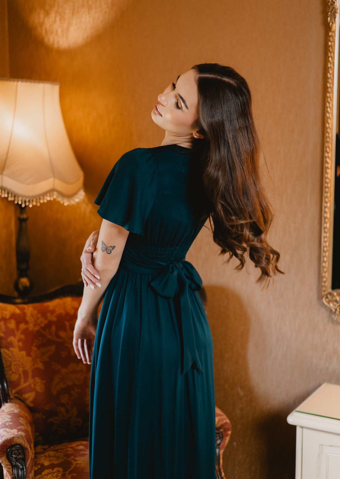 Sukienka Ines emerald - obrazek 3