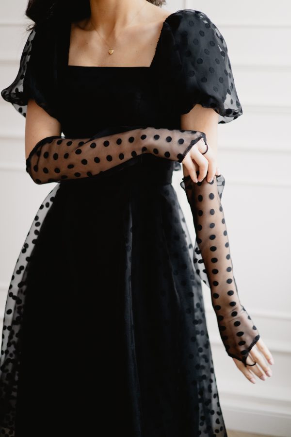 Rękawiczki Belle Black Dots Long