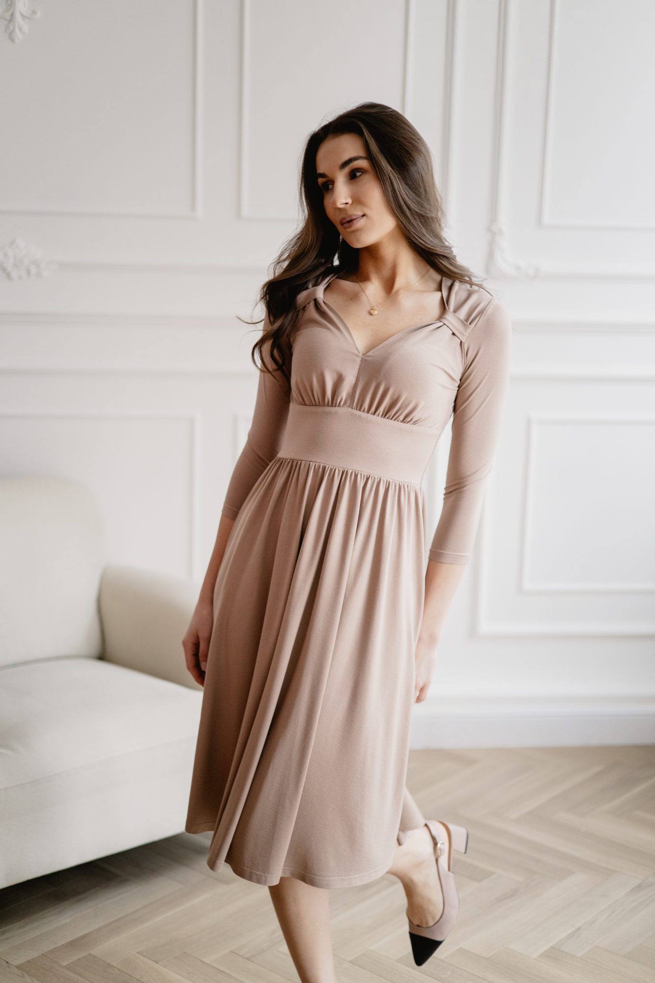 Sukienka Kalina Camel - obrazek 7