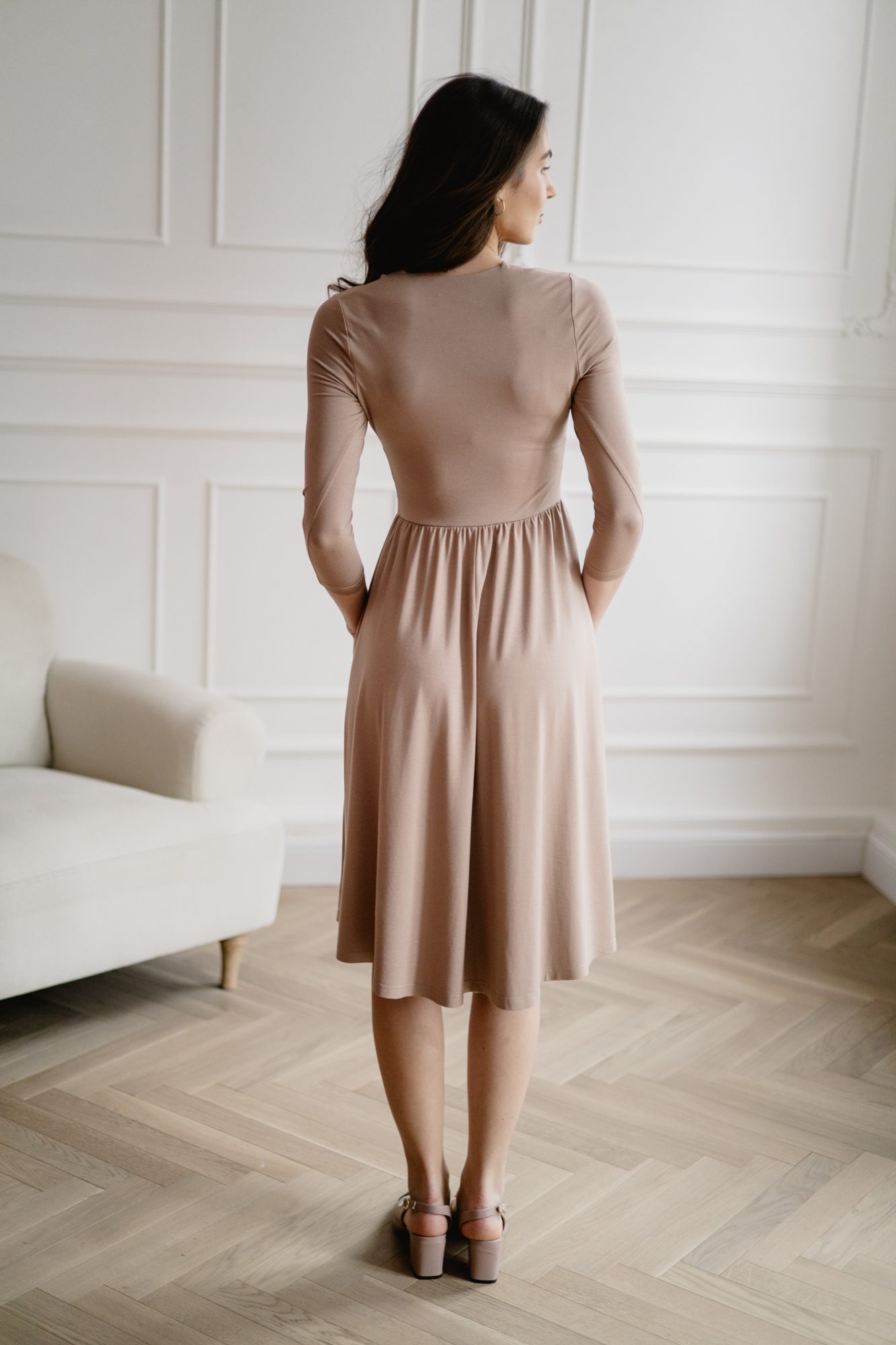 Sukienka Kalina Camel - obrazek 5